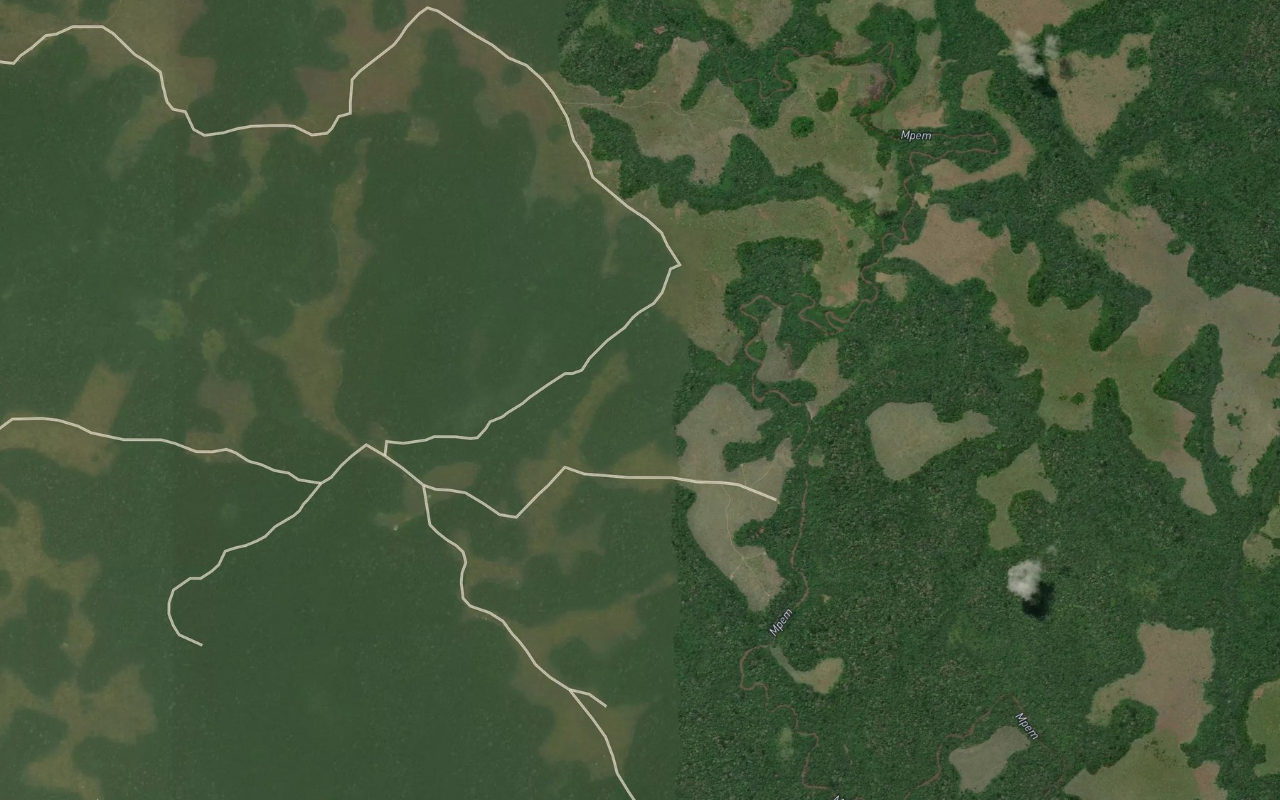 Satellite map of the Meda