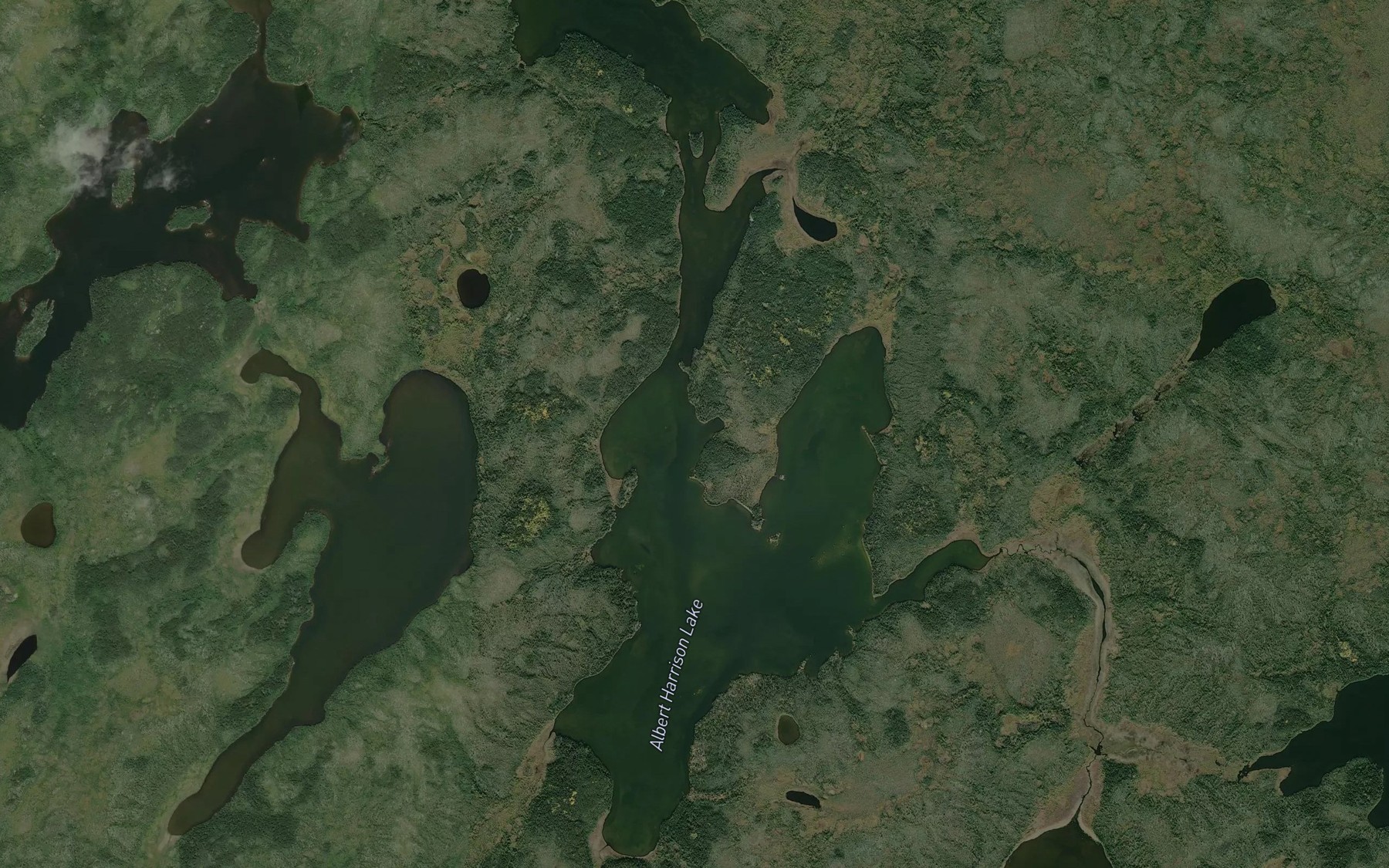 Satellite map of the Albert Harrison Lake