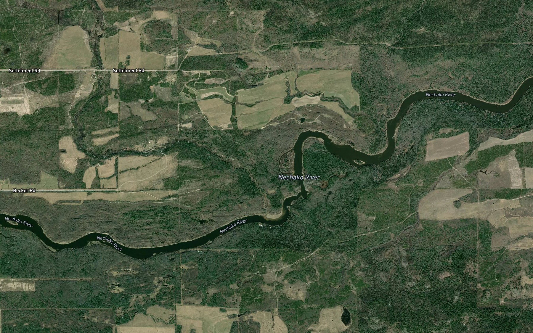 Satellite map of the Nine Mile Creek
