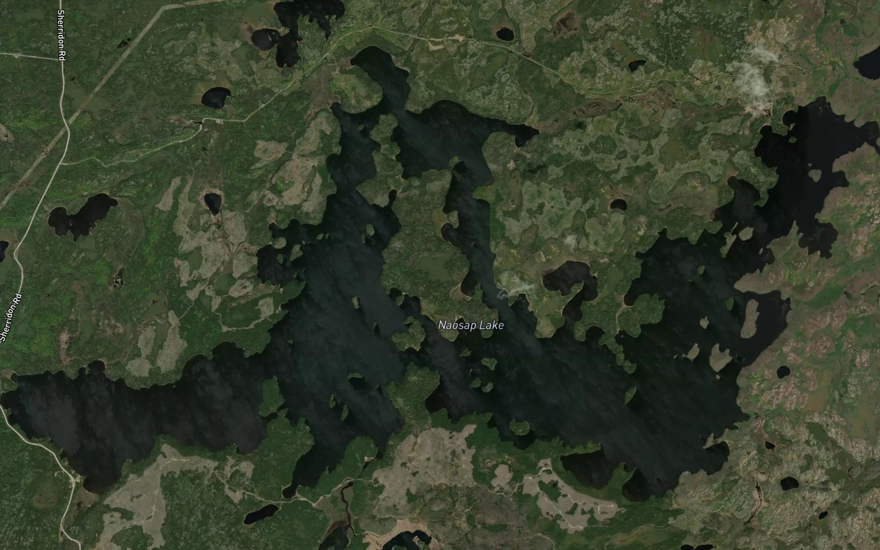 Satellite map of the Naosap Lake