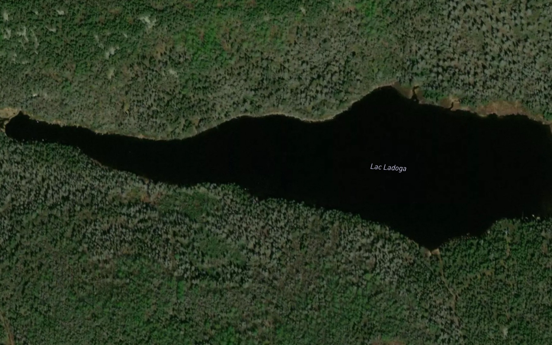 Satellite map of the Lac Ladoga