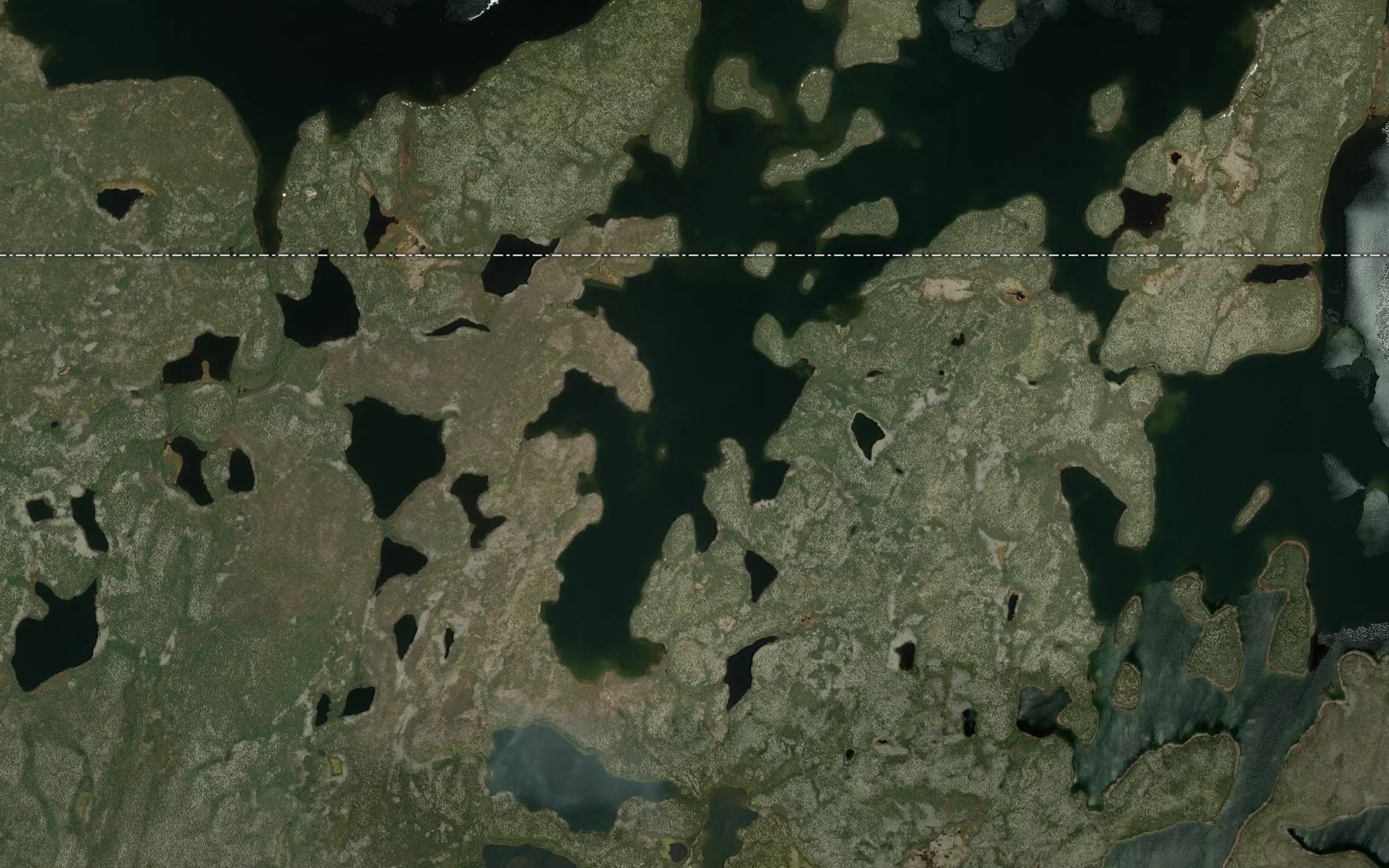 Satellite map of the Charlie Lake