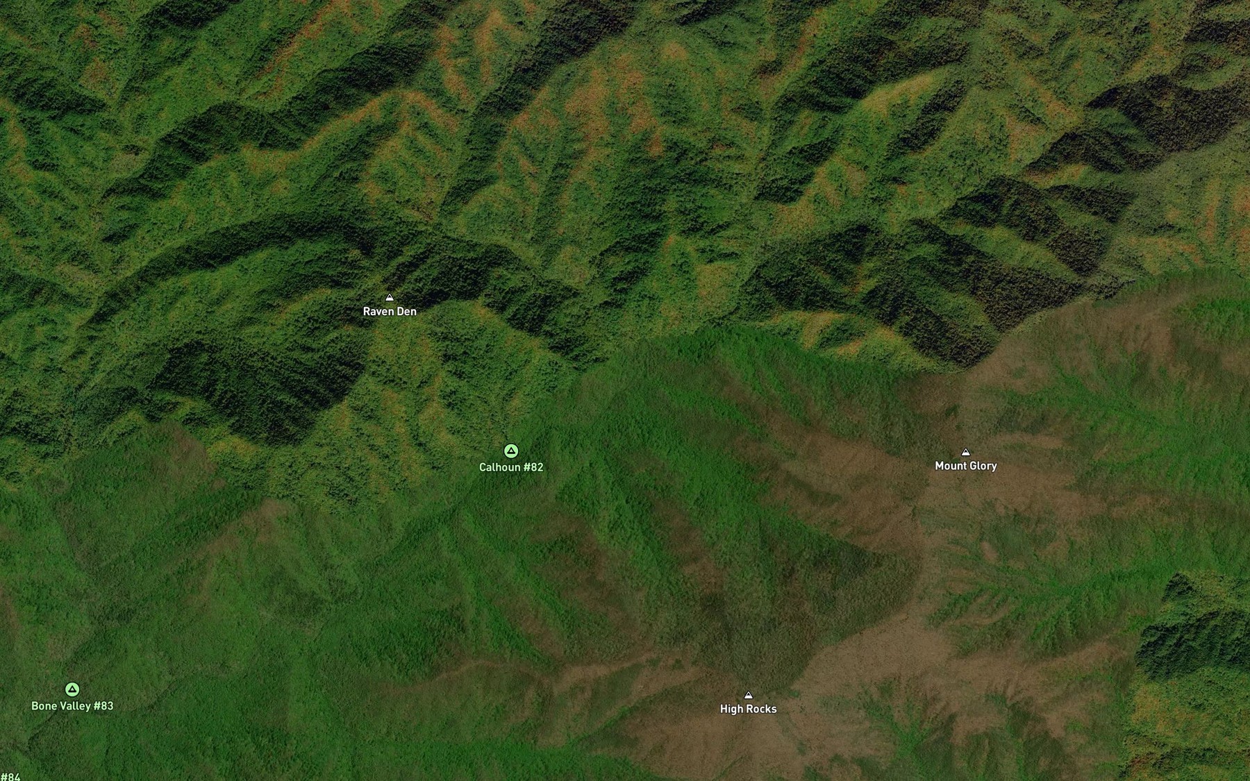 Satellite map of the Hawk Ridge Branch