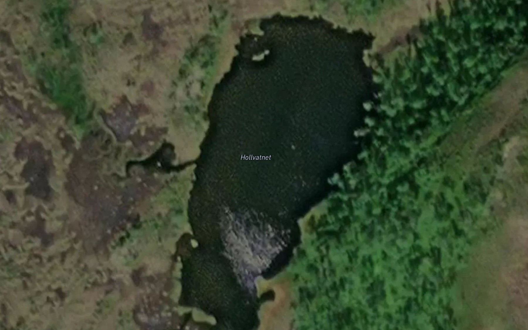 Satellite map of the Hollvatnet