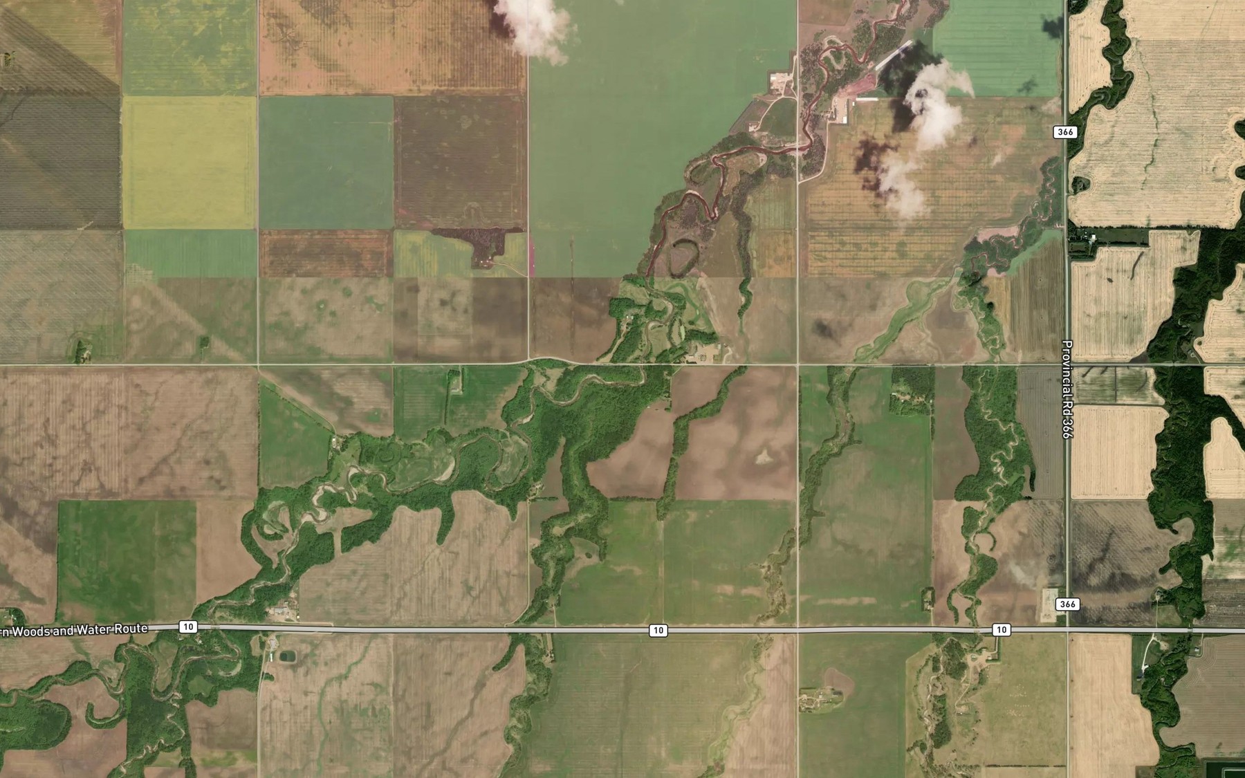 Satellite map of the Jeski Drain
