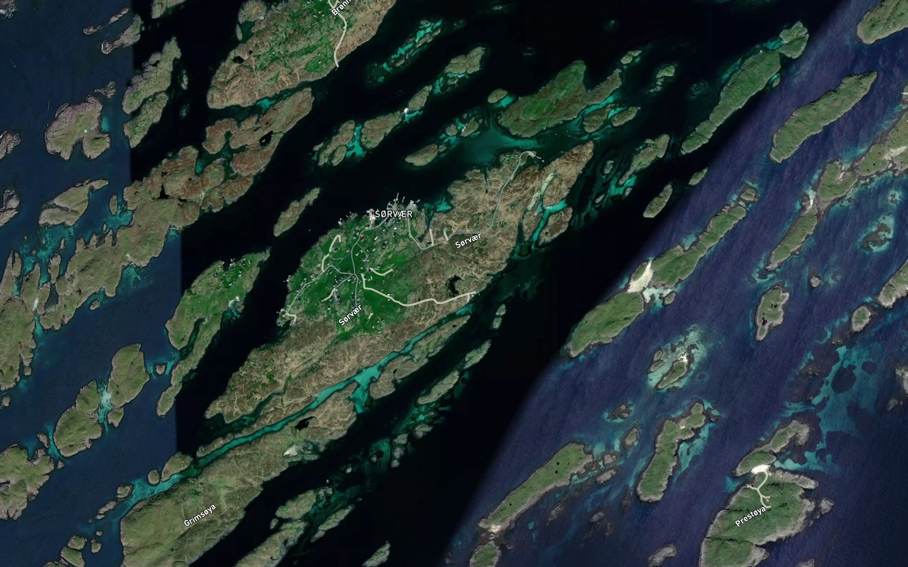 Satellite map of the Storvatnet