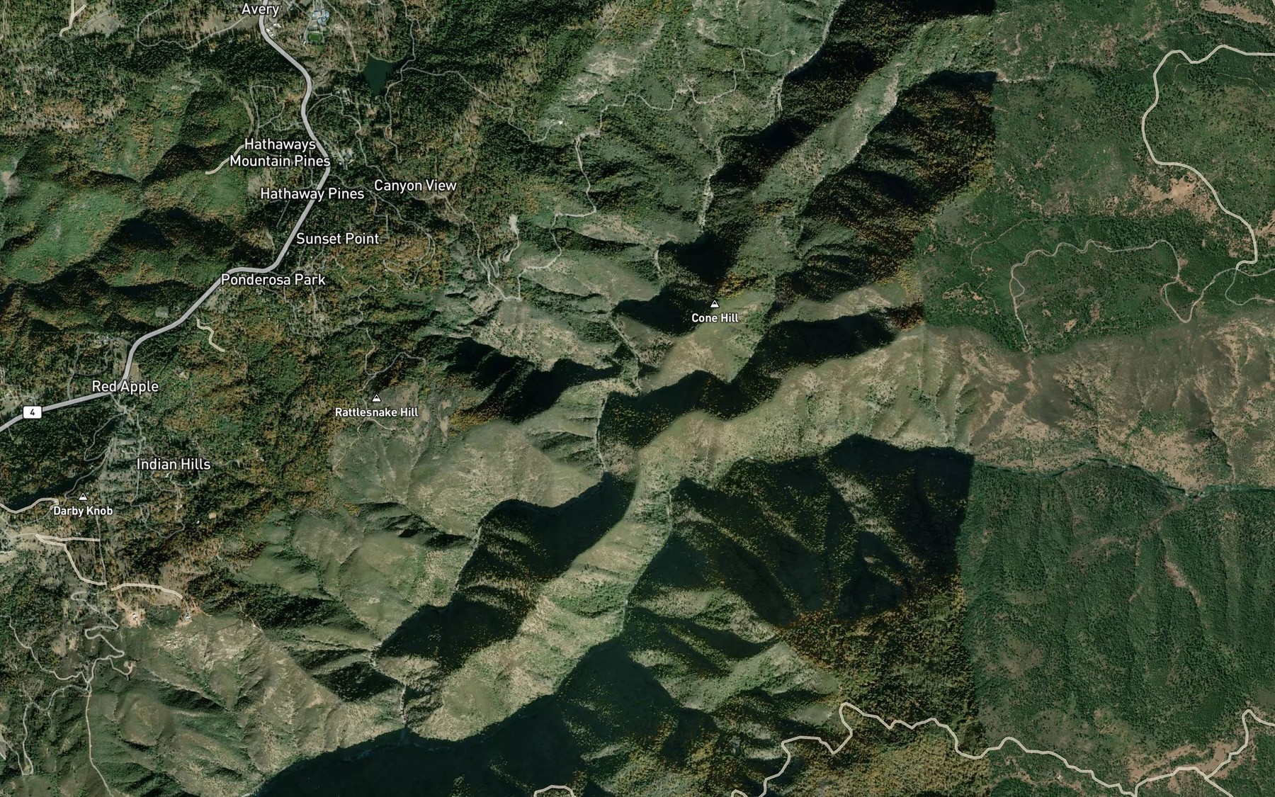 Satellite map of the Griswold Creek