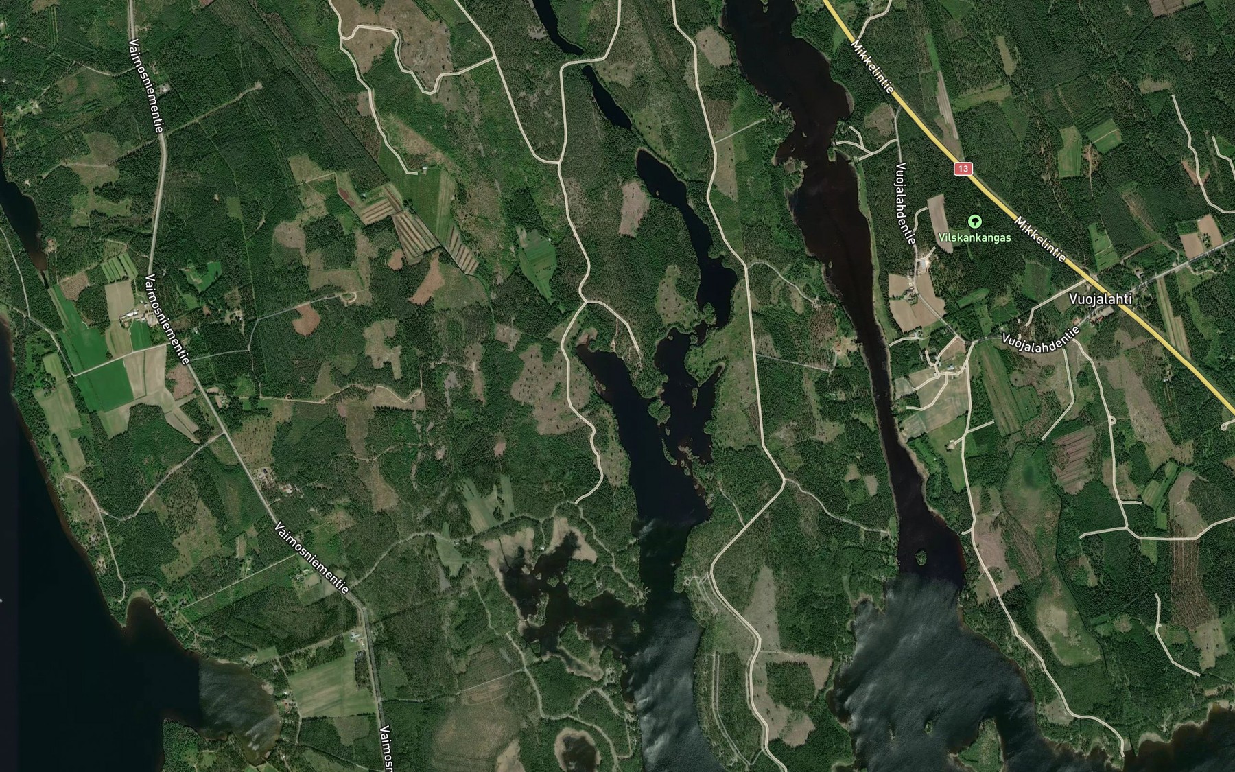 Satellite map of the Pikonlahti