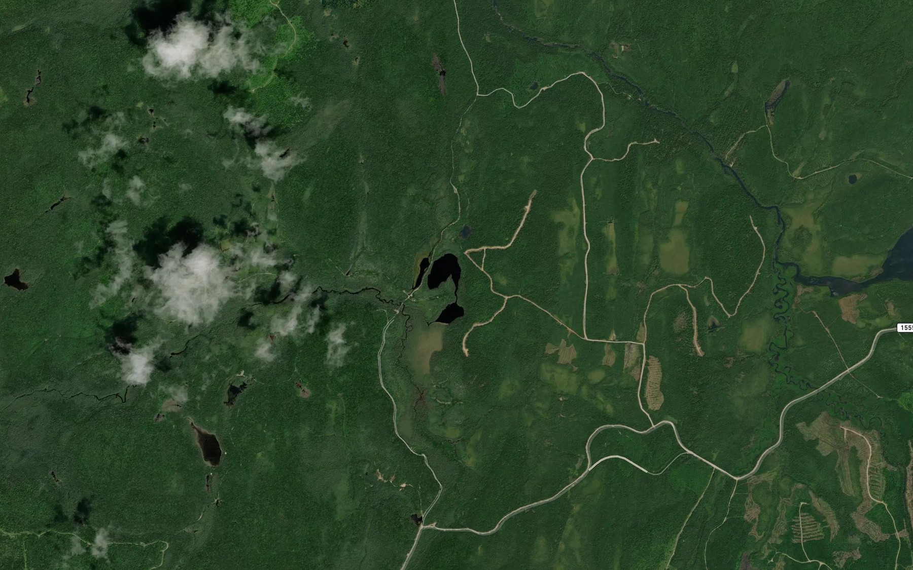 Satellite map of the Lac au Castor Gras