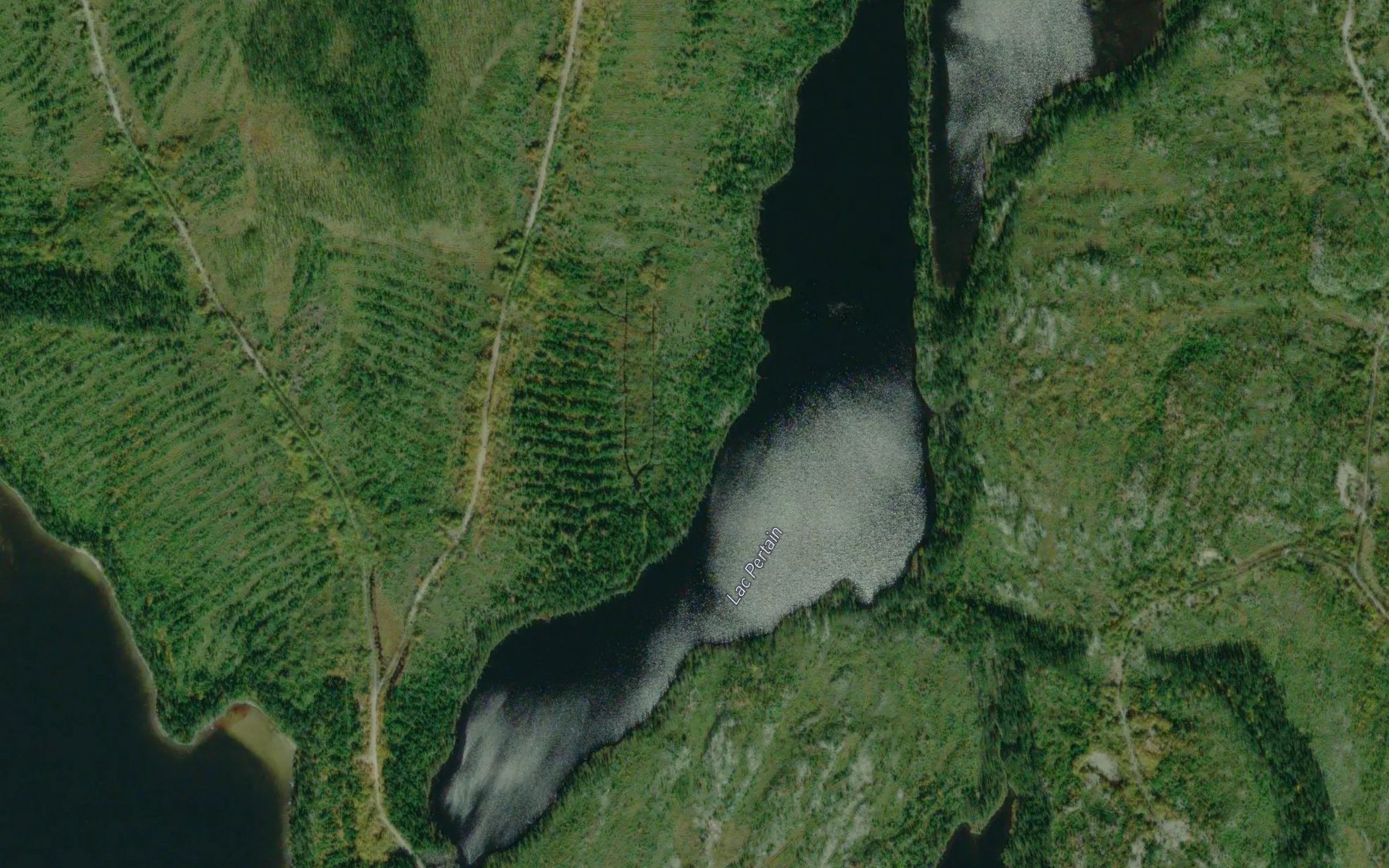 Satellite map of the Lac Pertain