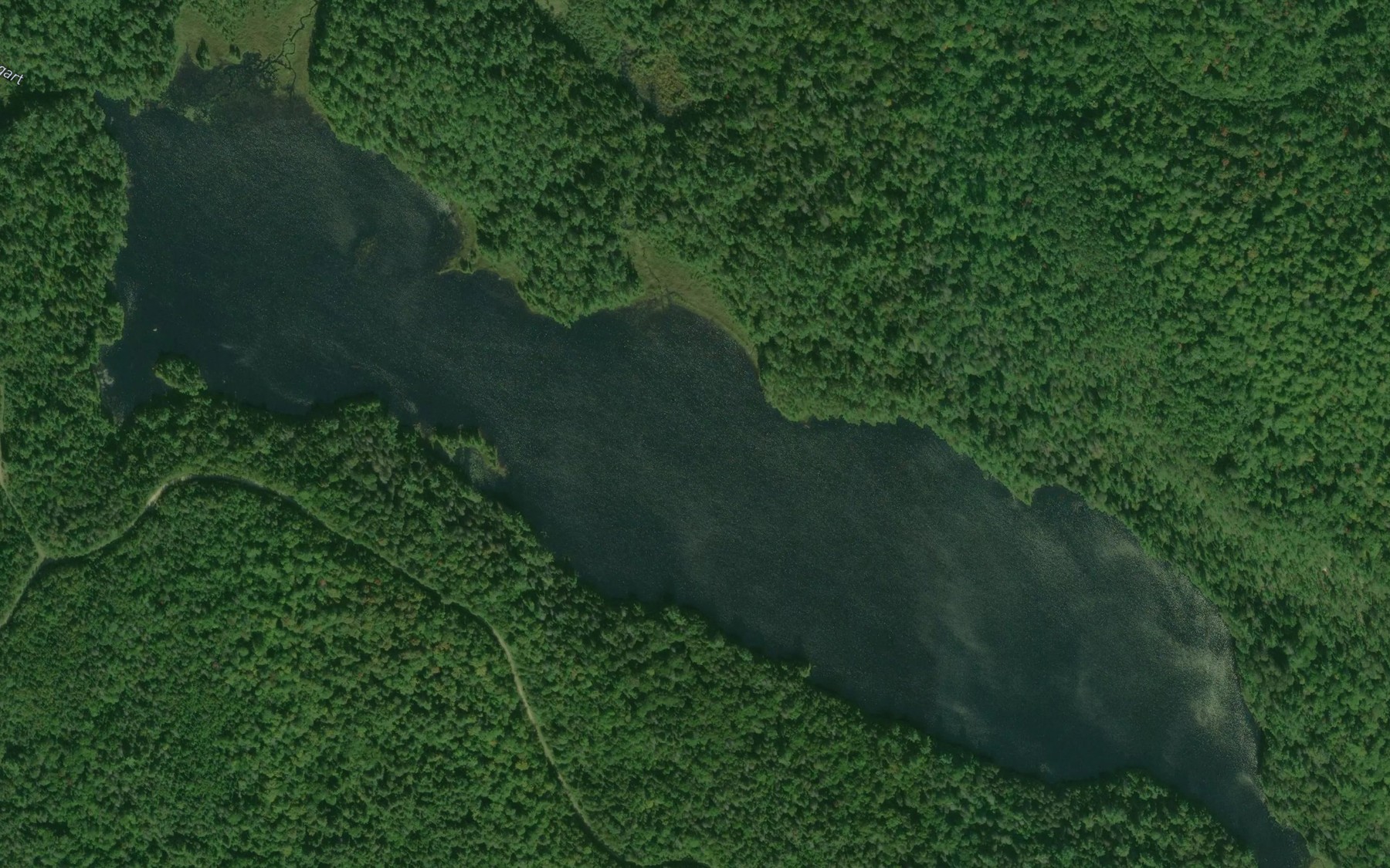 Satellite map of the Lac Taggart