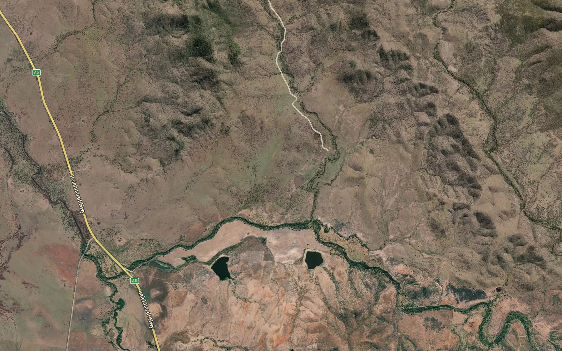 Satellite map of the Stack Creek