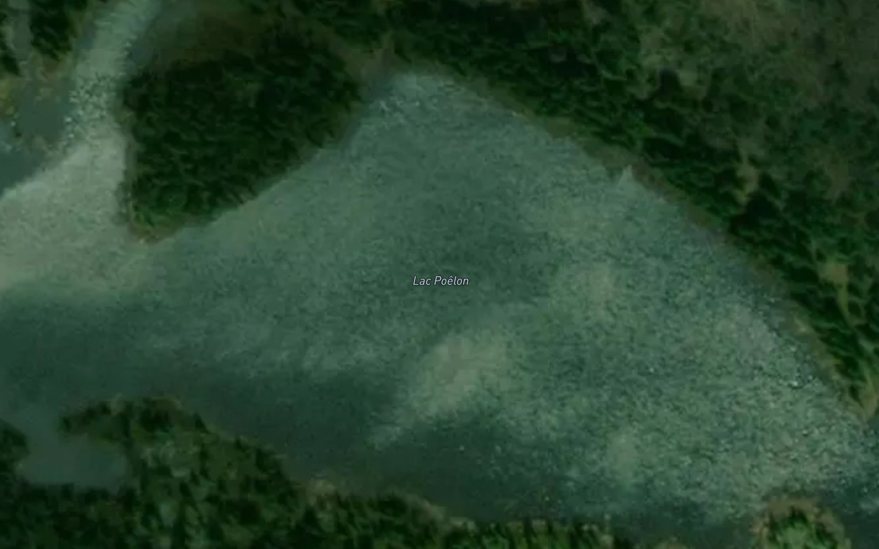 Satellite map of the Lac Poelon
