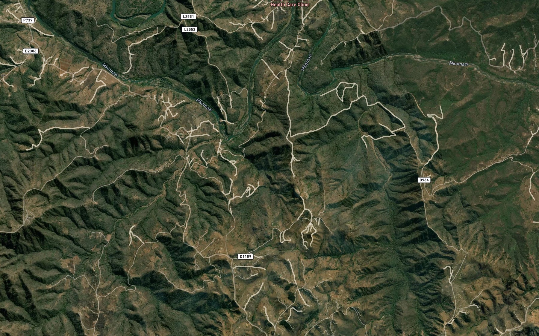 Satellite map of the uPhaqa