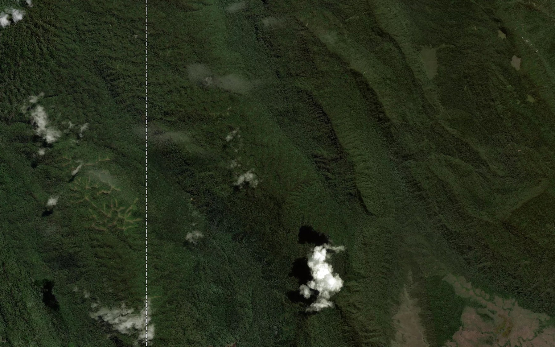 Satellite map of the Egeda River