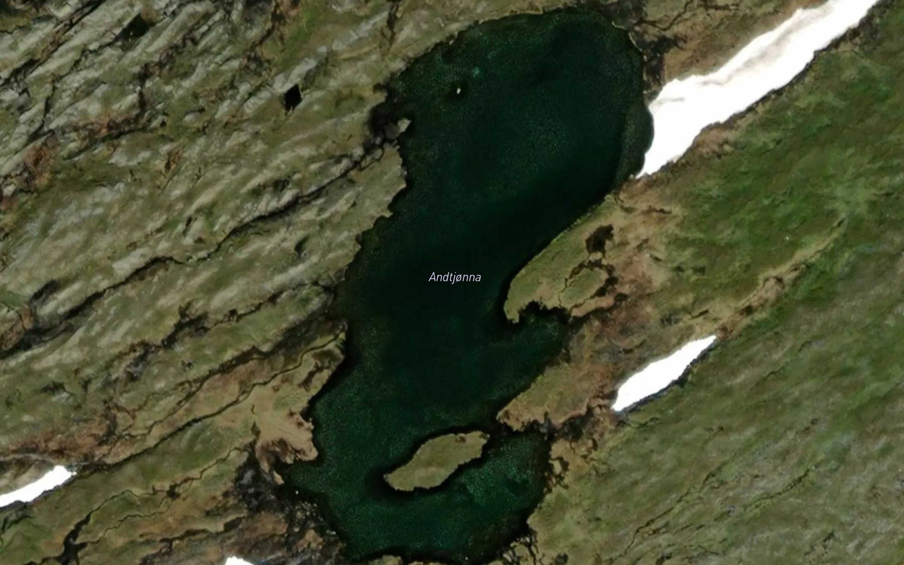 Satellite map of the Andtjorna