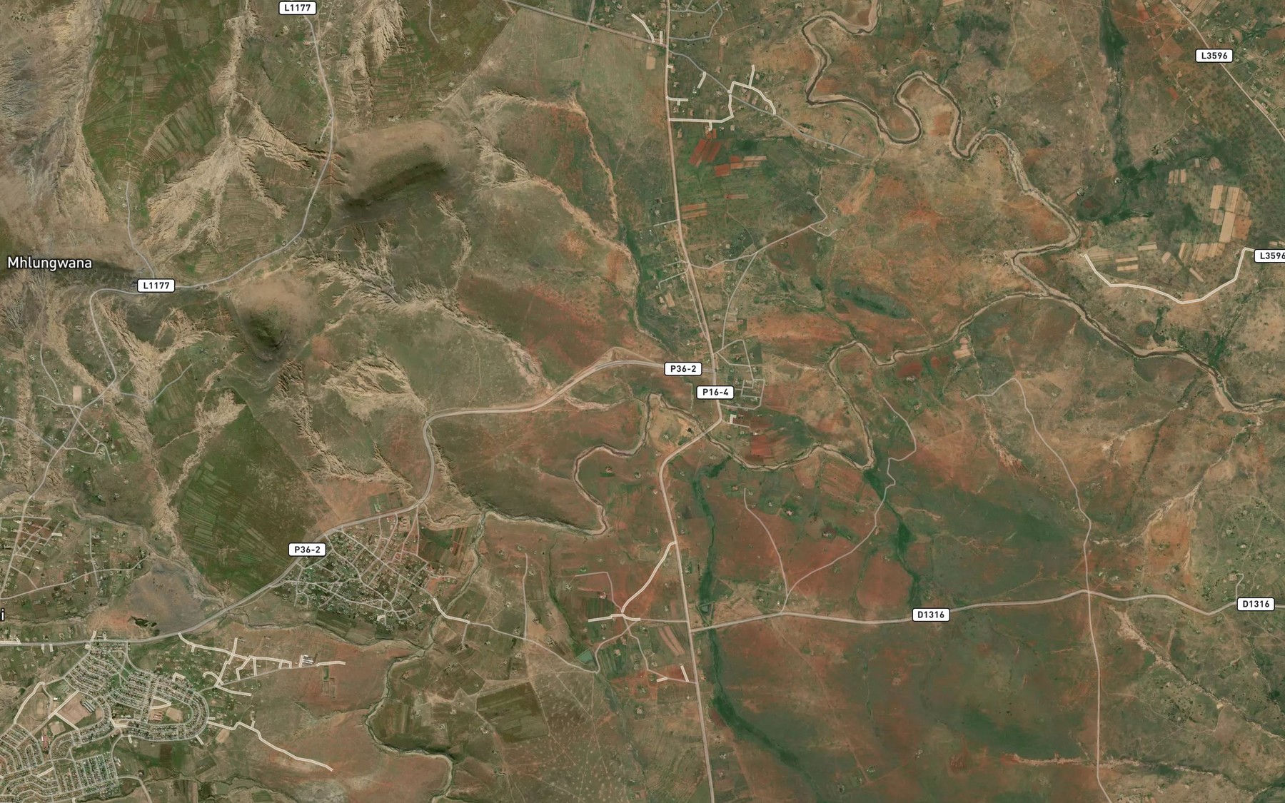 Satellite map of the Daphuna