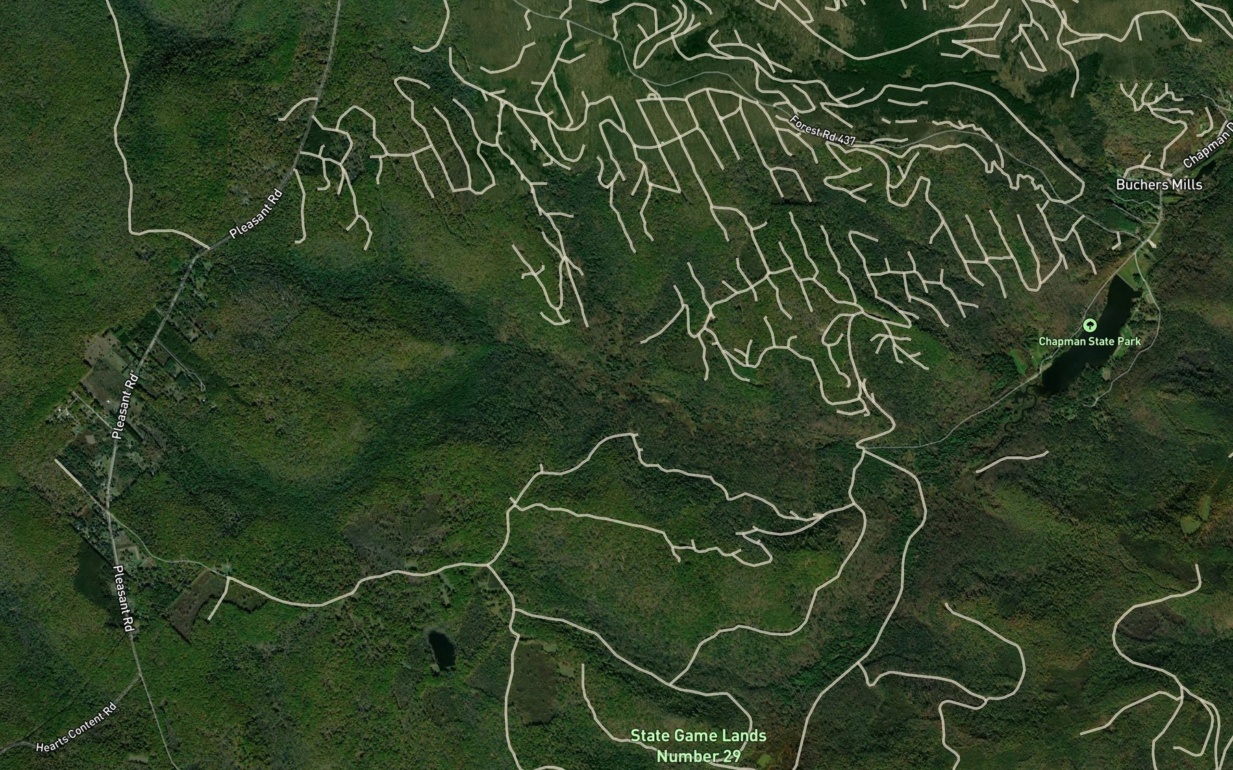 Satellite map of the Slater Run