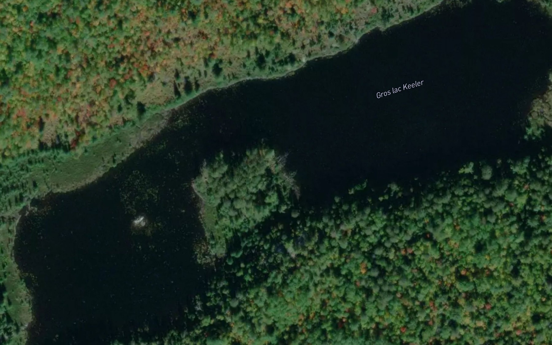 Satellite map of the Gros lac Keeler