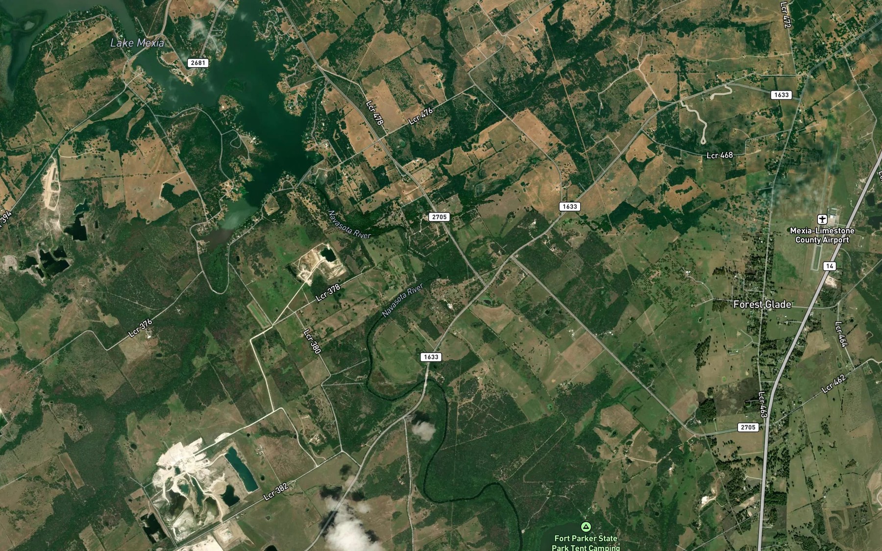 Satellite map of the Jacks Creek