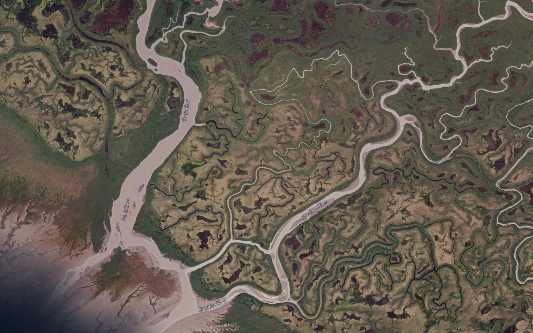 Satellite map of the Little Glacier Slough