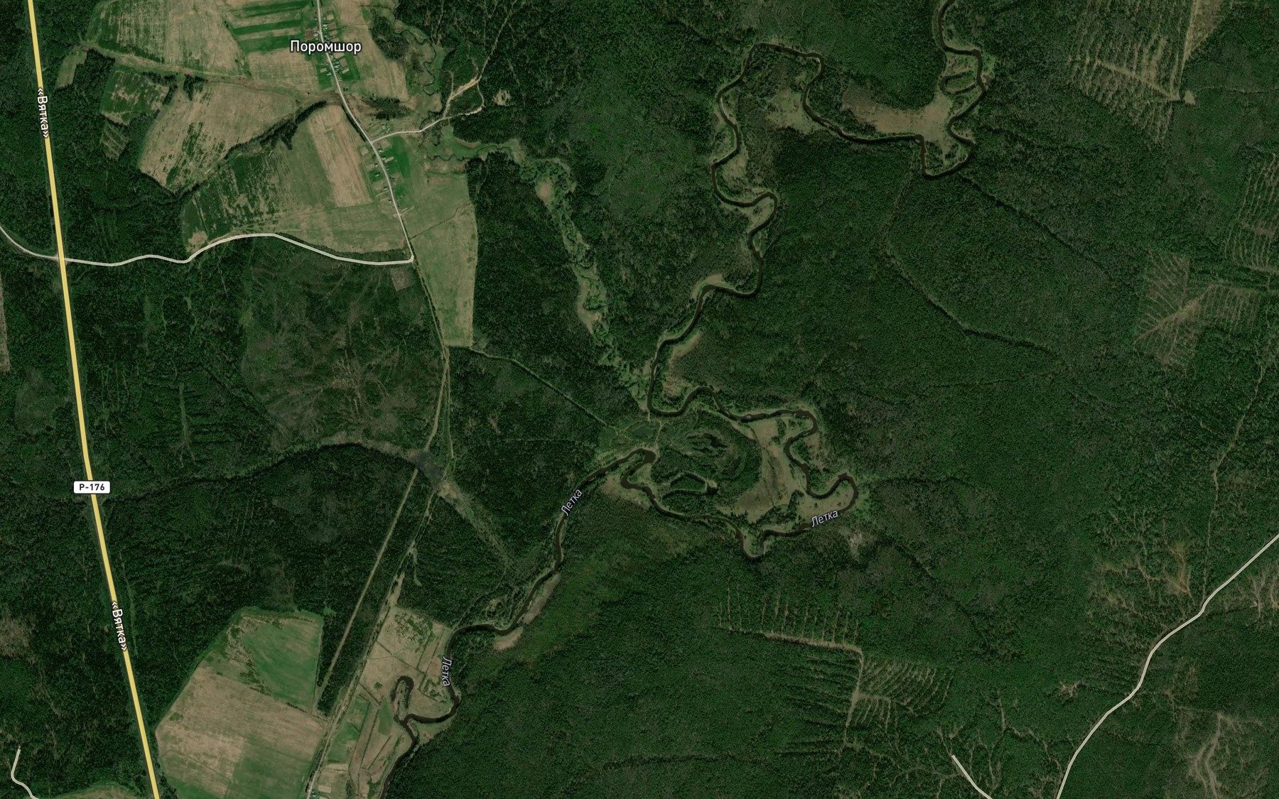 Satellite map of the Gostilador