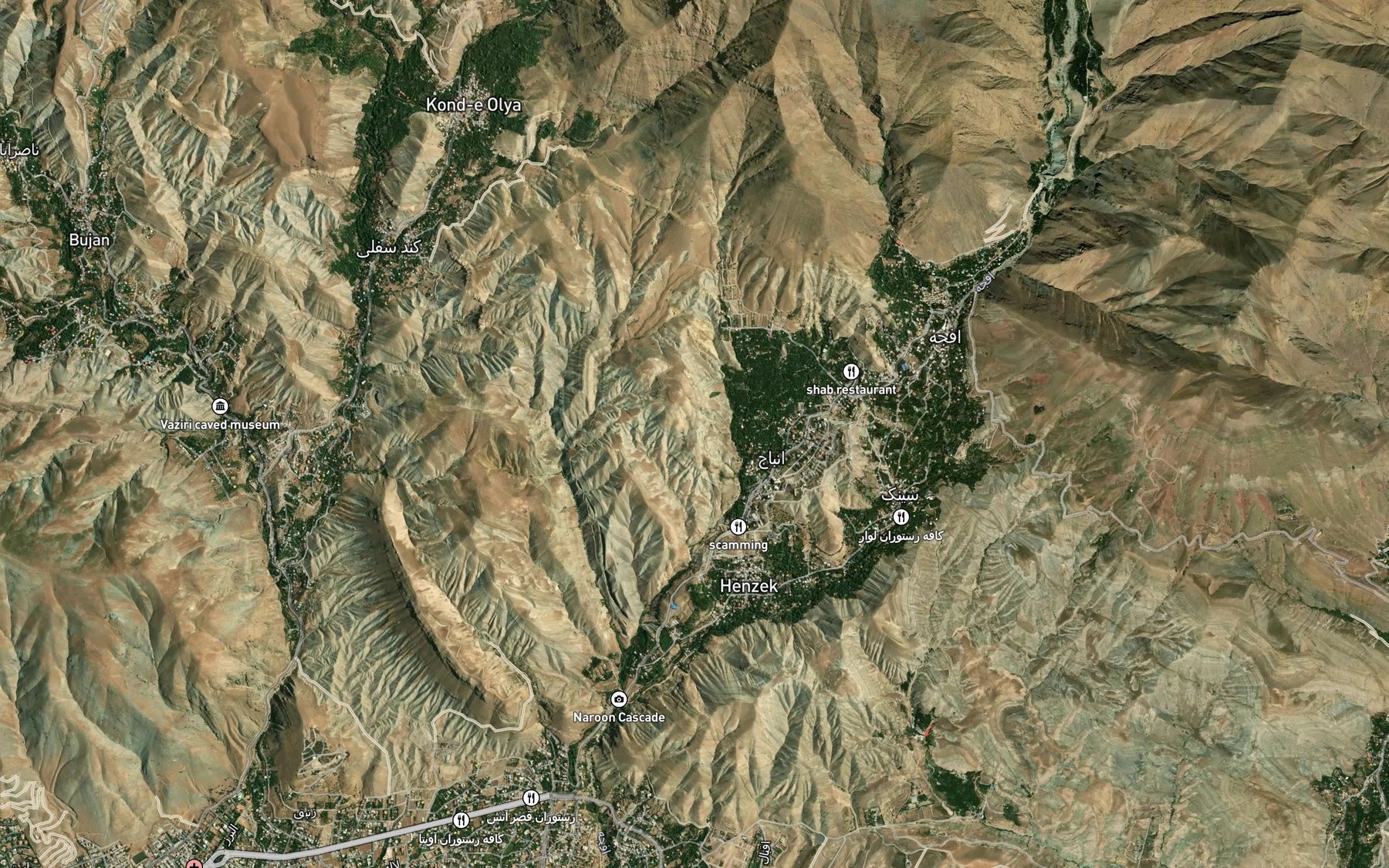 Satellite map of the Cheshmeh-ye Majestan