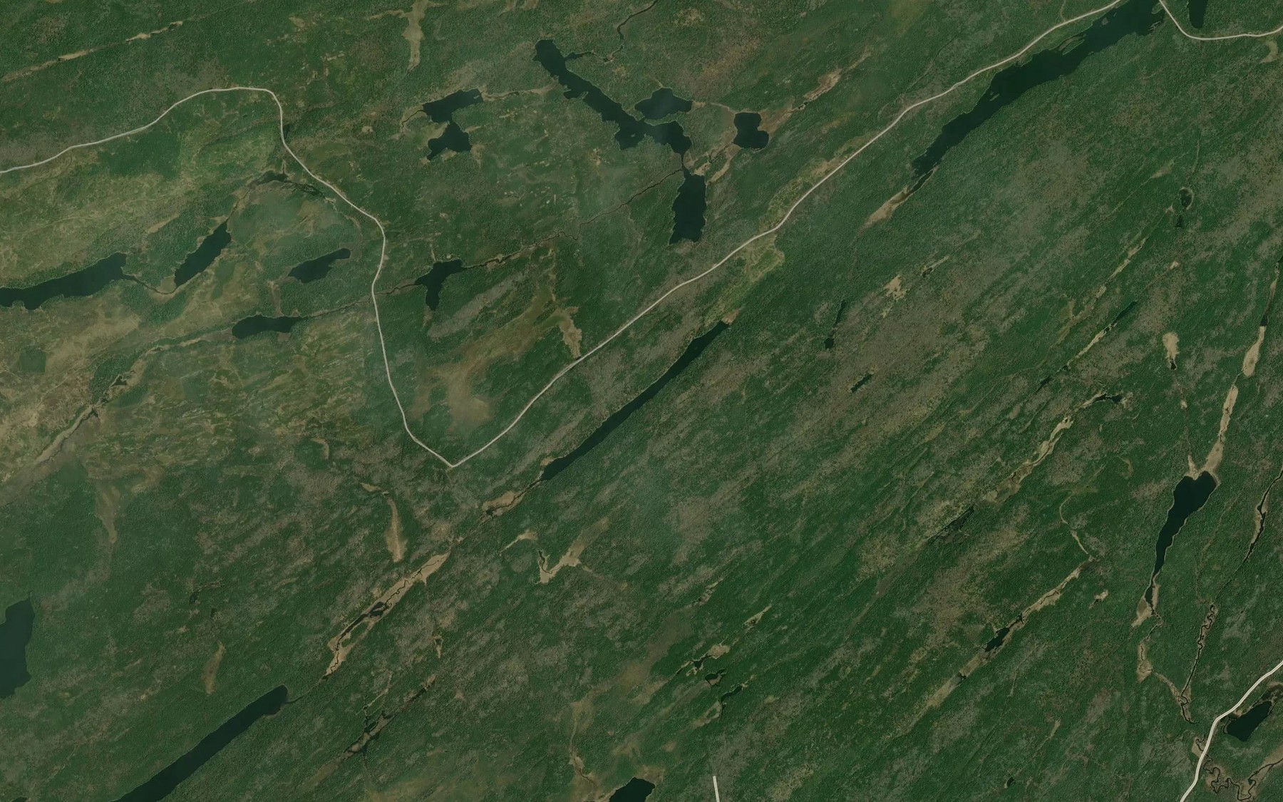 Satellite map of the Pencil Lake