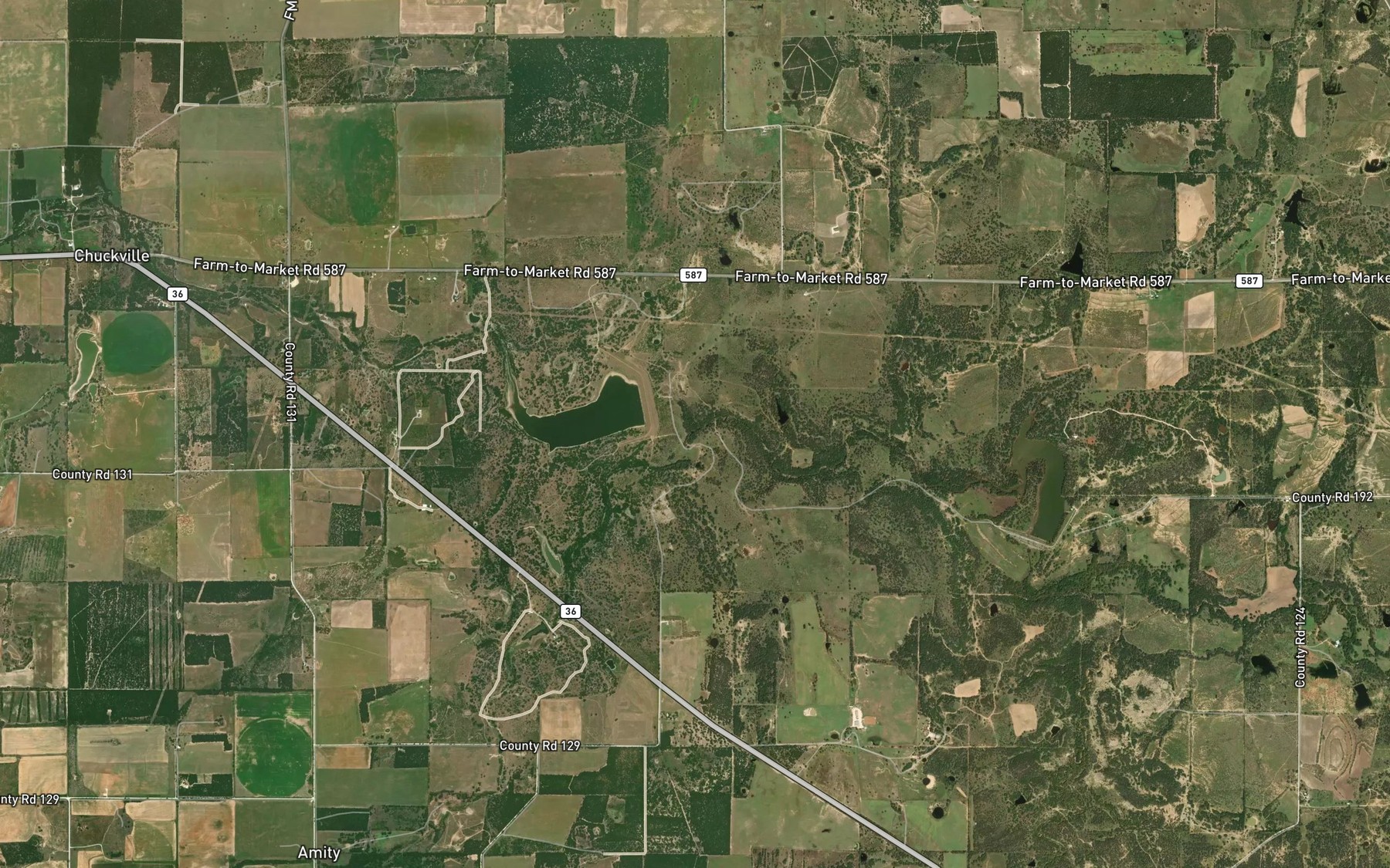 Satellite map of the Keys Branch