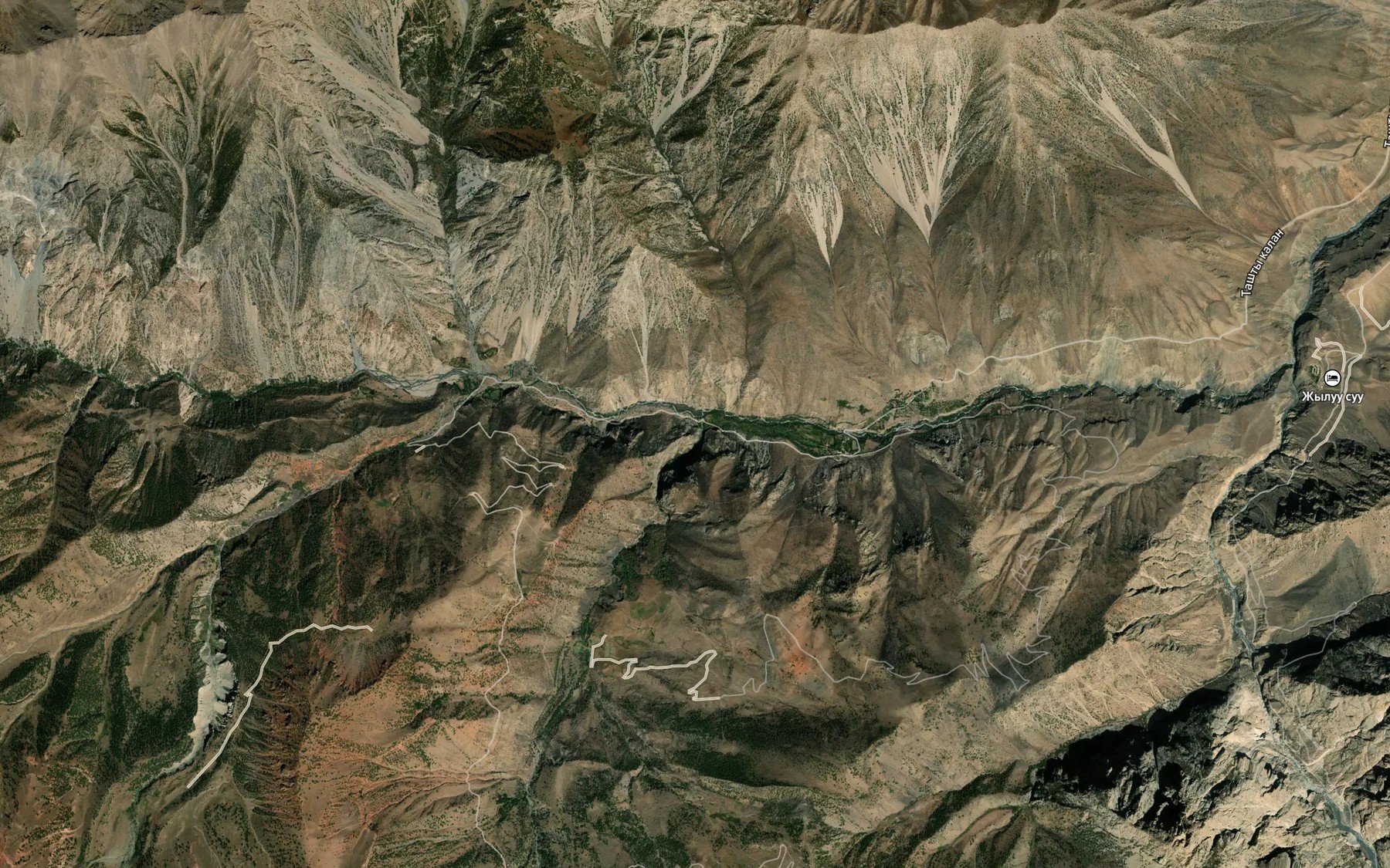 Satellite map of the Or-Mazan-Suu