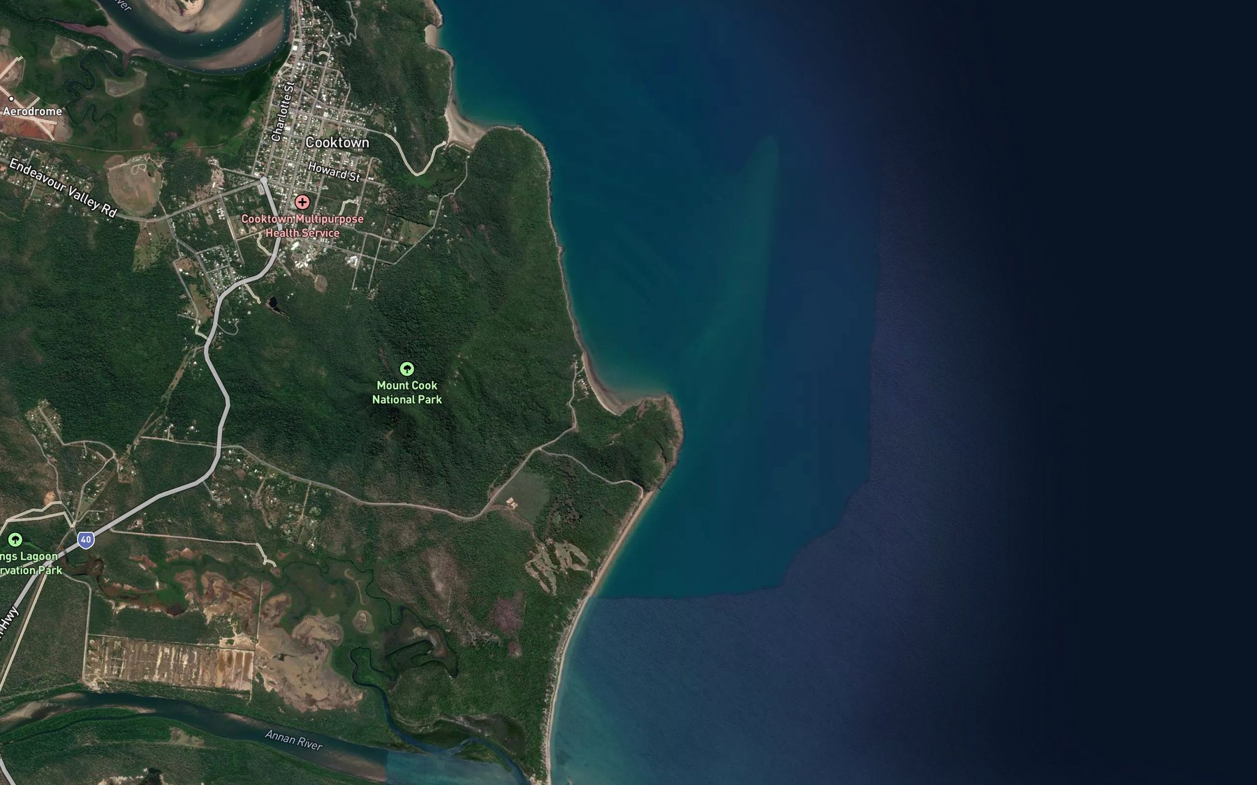 Satellite map of the Quarantine Bay