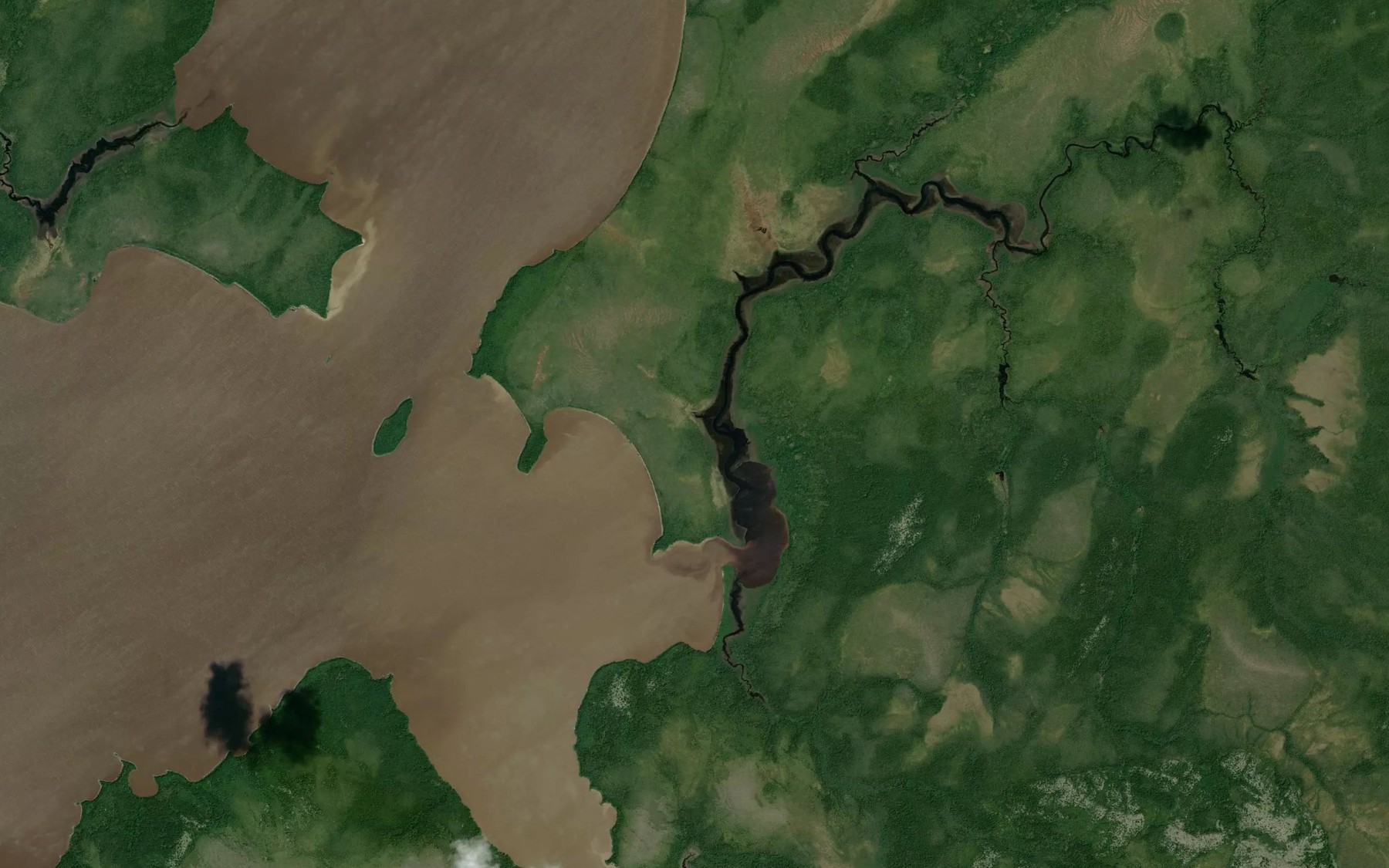 Satellite map of the Ruisseau Wapusunikw