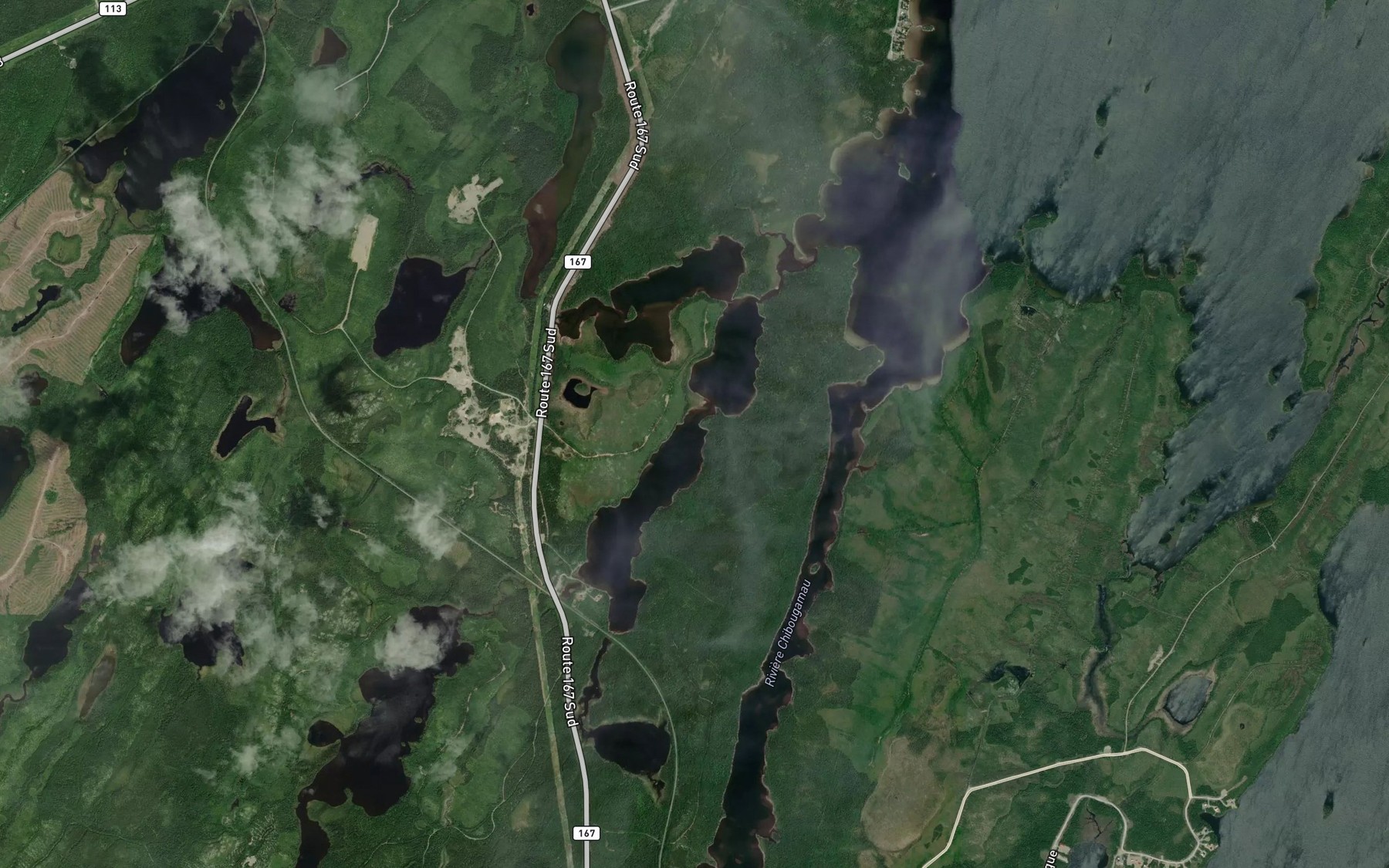 Satellite map of the Lac Gabrielle