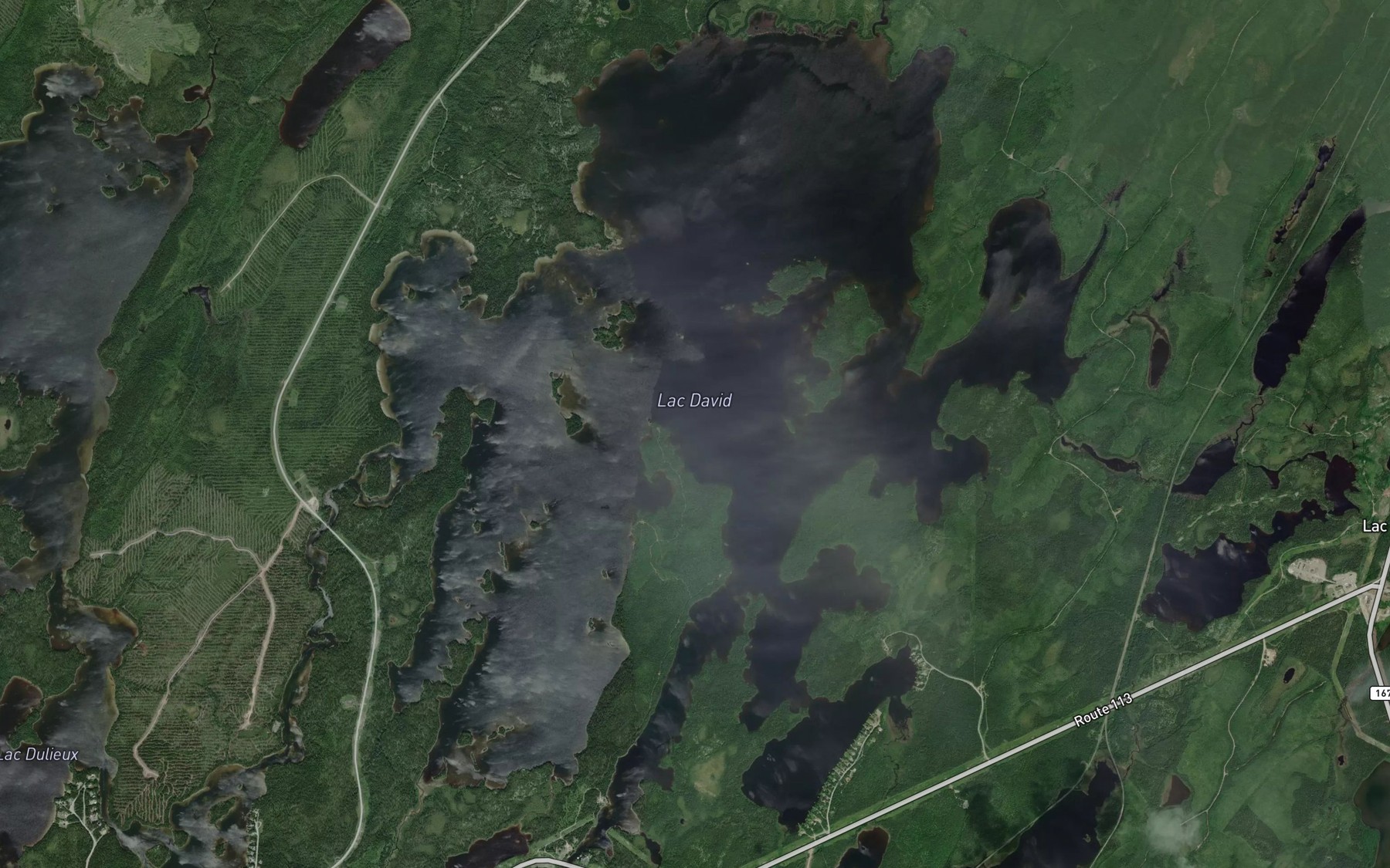 Satellite map of the Lac David