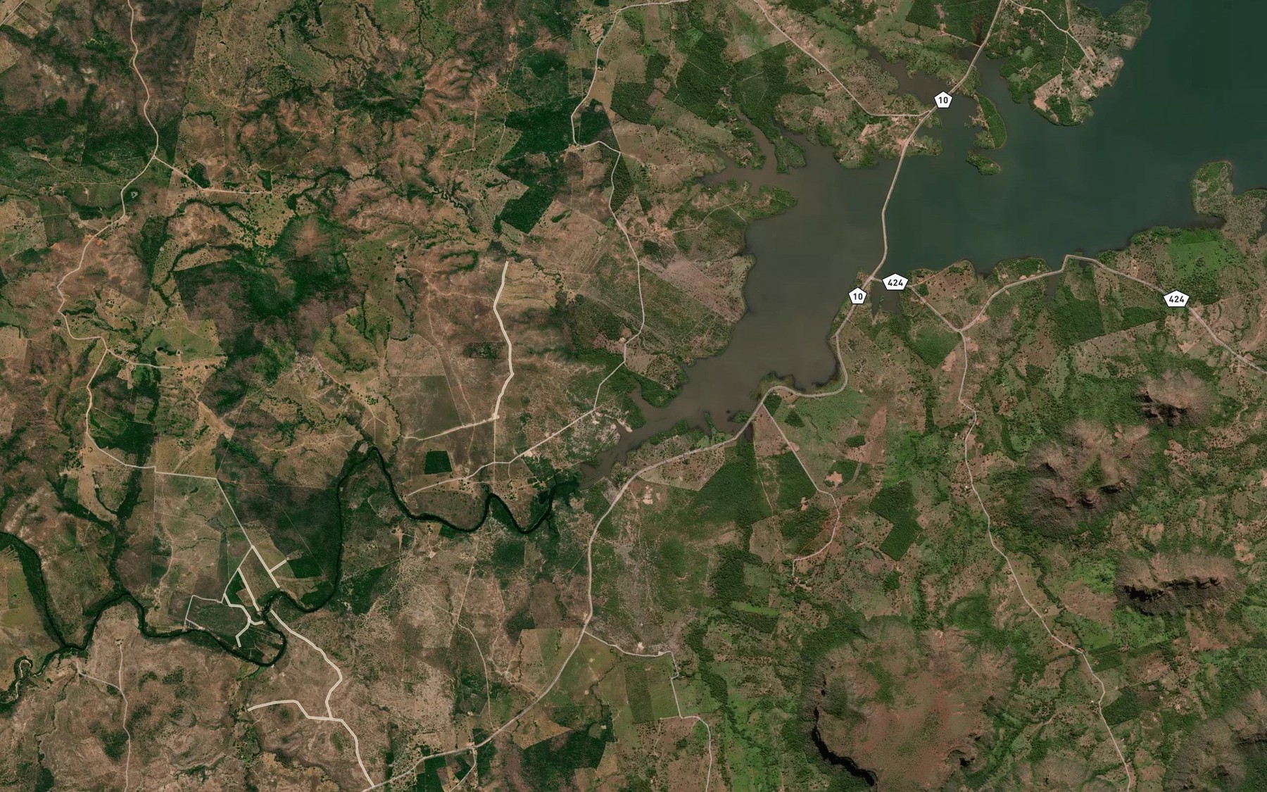 Satellite map of the Corrego Pequi
