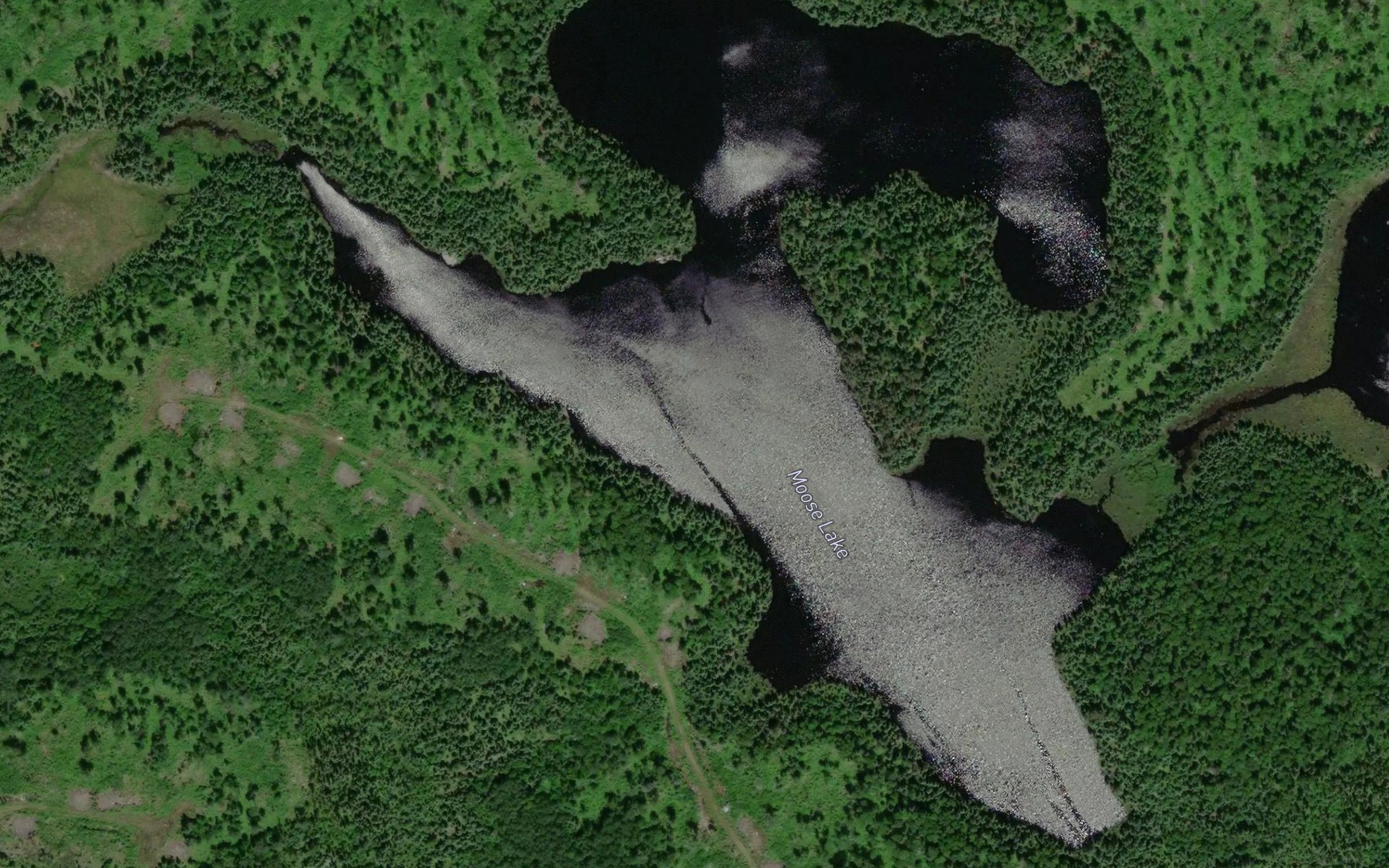 Satellite map of the Moose Lake