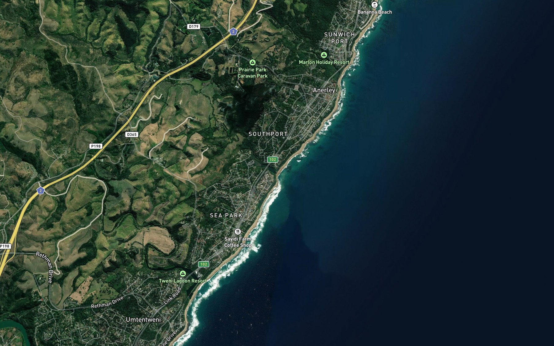 Satellite map of the Mhlangamkulu