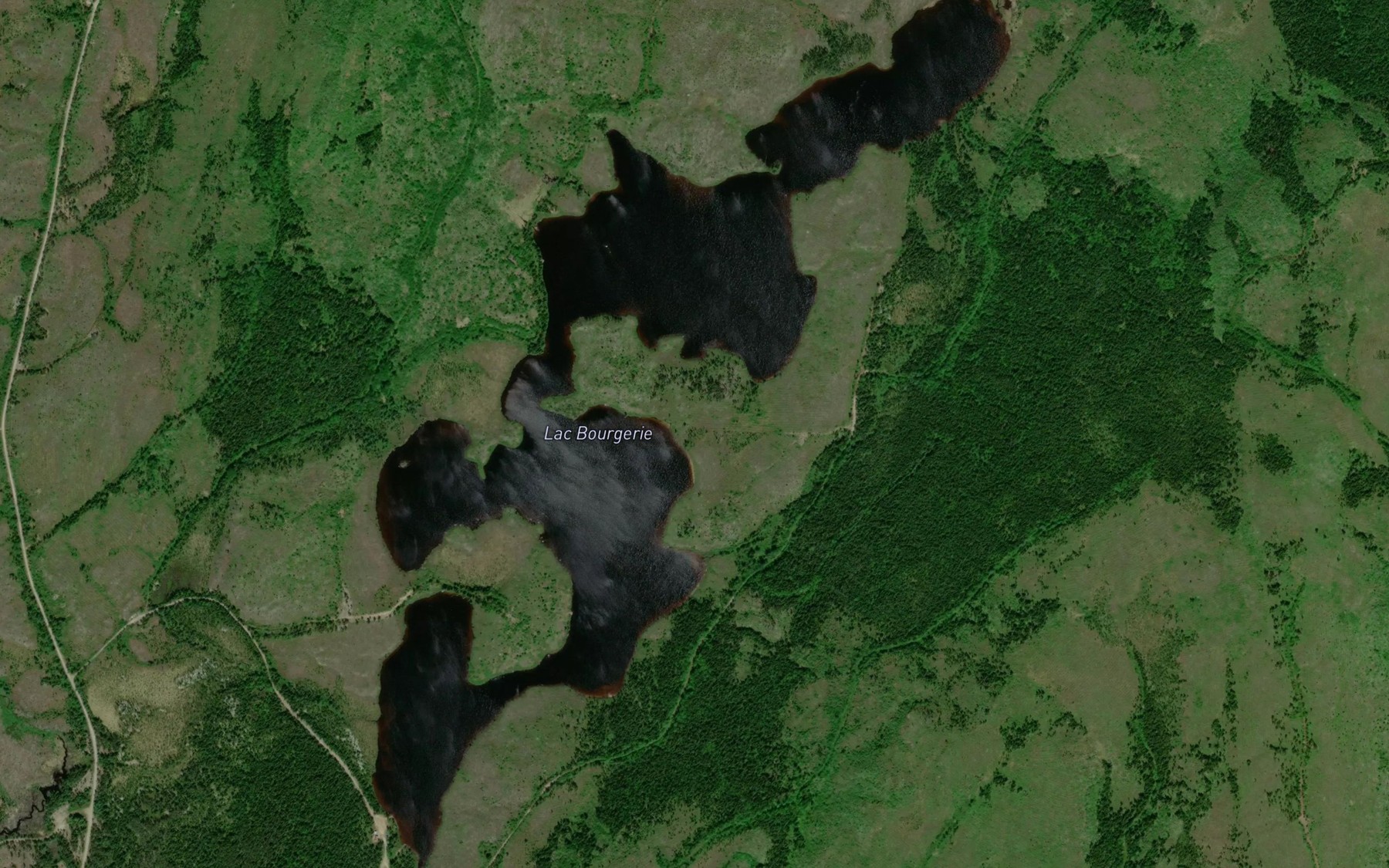 Satellite map of the Lac Bourgerie