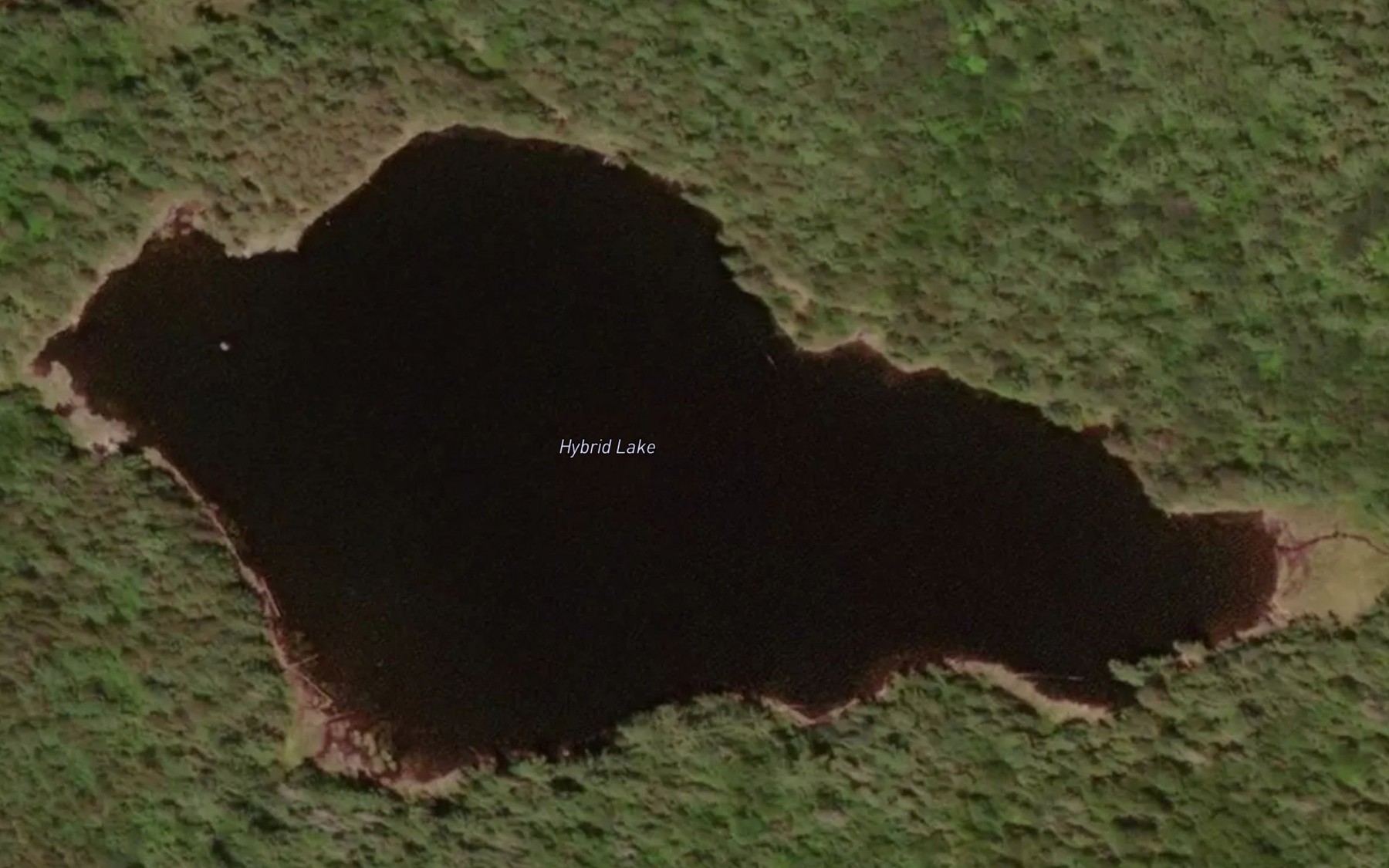 Satellite map of the Hybrid Lake