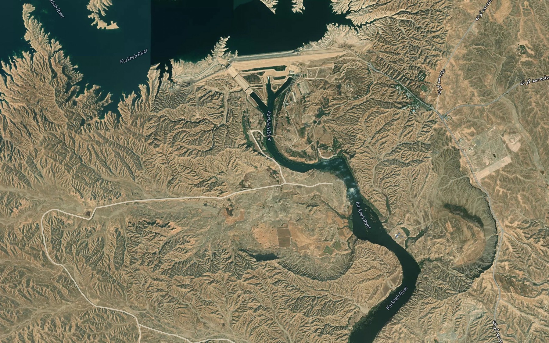 Satellite map of the Cheshmeh-ye Garmeh