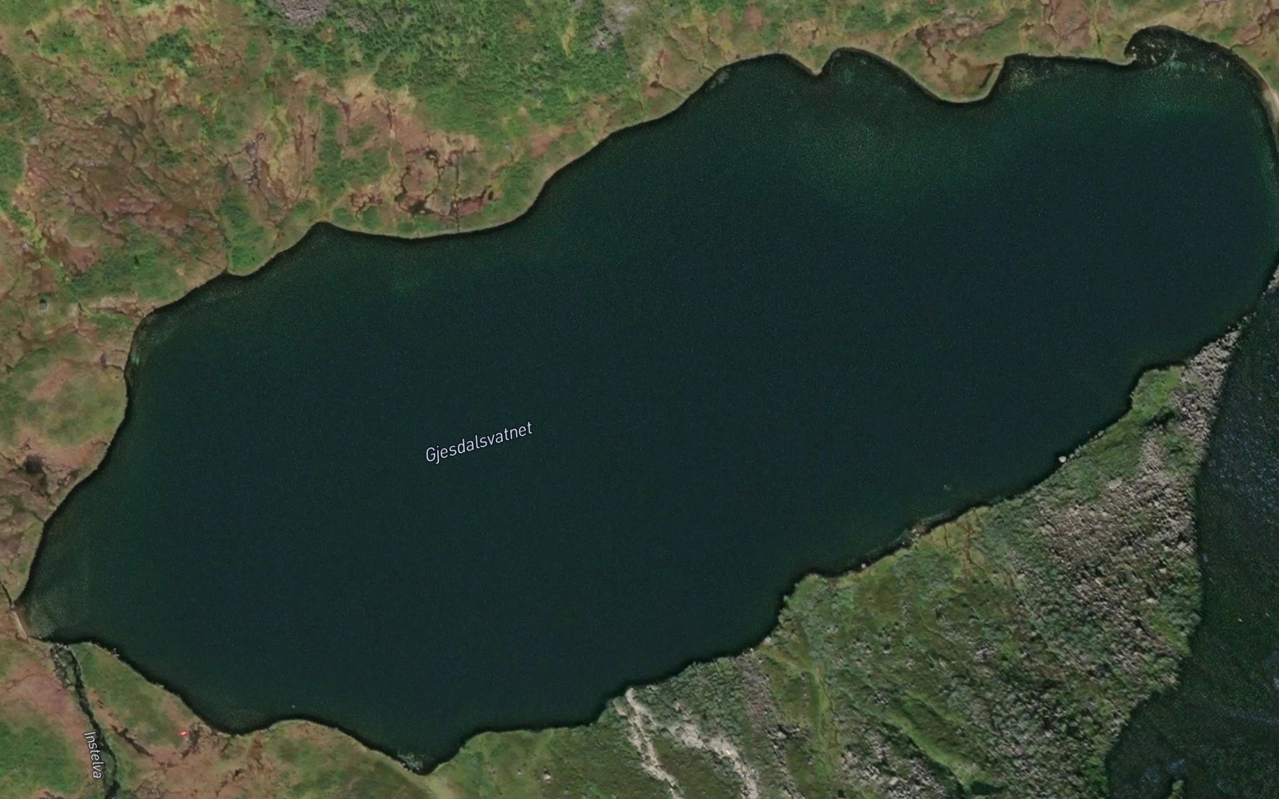 Satellite map of the Gjesdalsvatnet