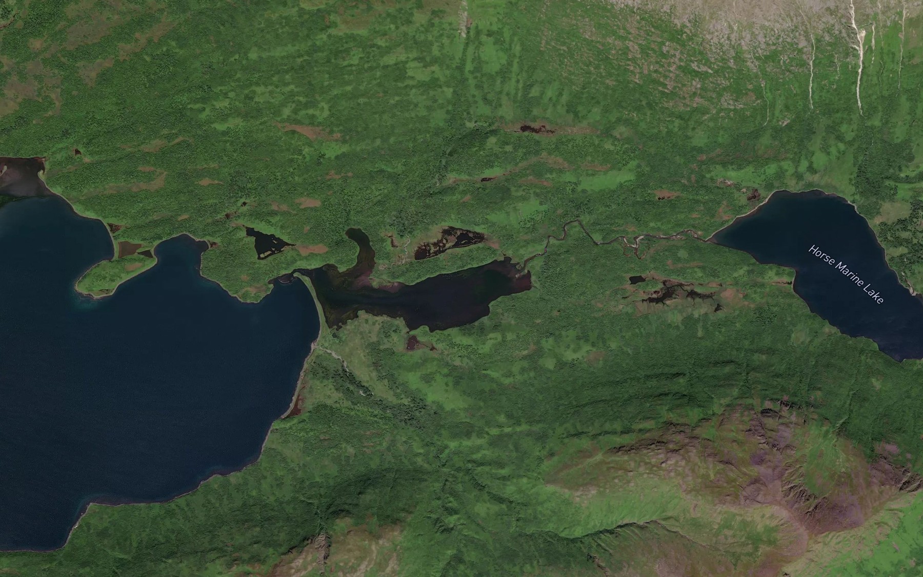 Satellite map of the Horse Marine Lagoon