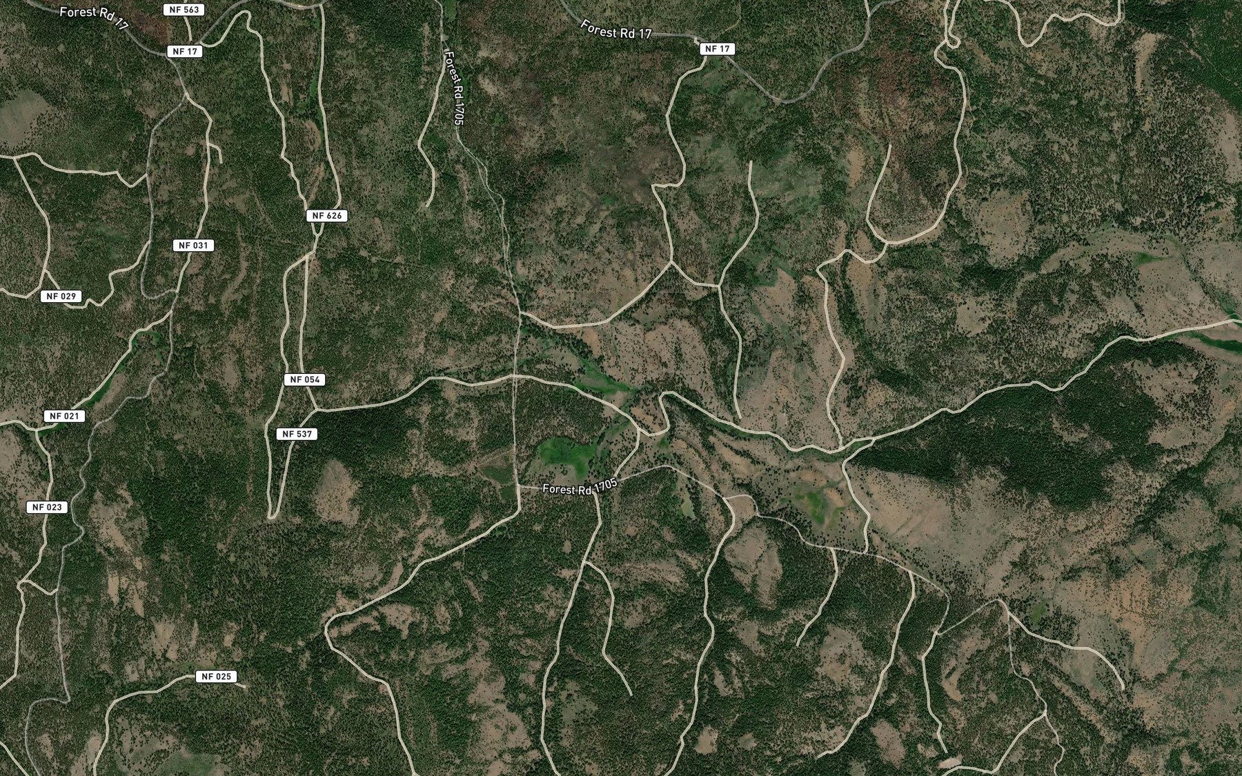 Satellite map of the Beaverdam Creek
