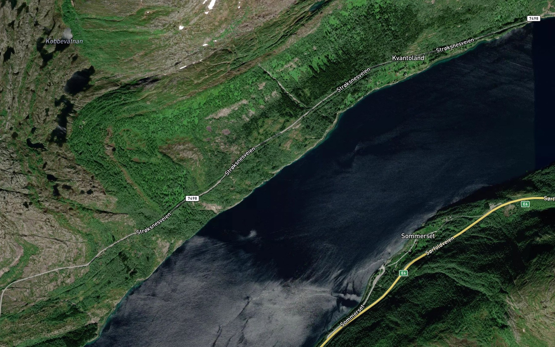 Satellite map of the Hoyvika