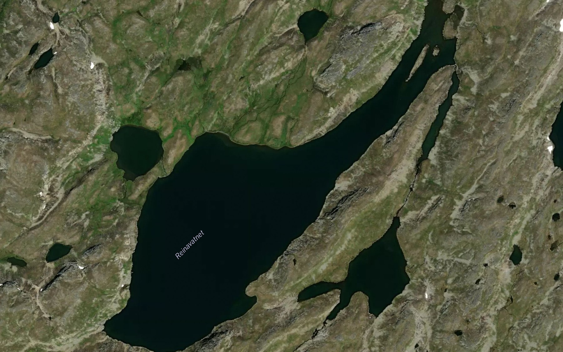 Satellite map of the Reinavatnet