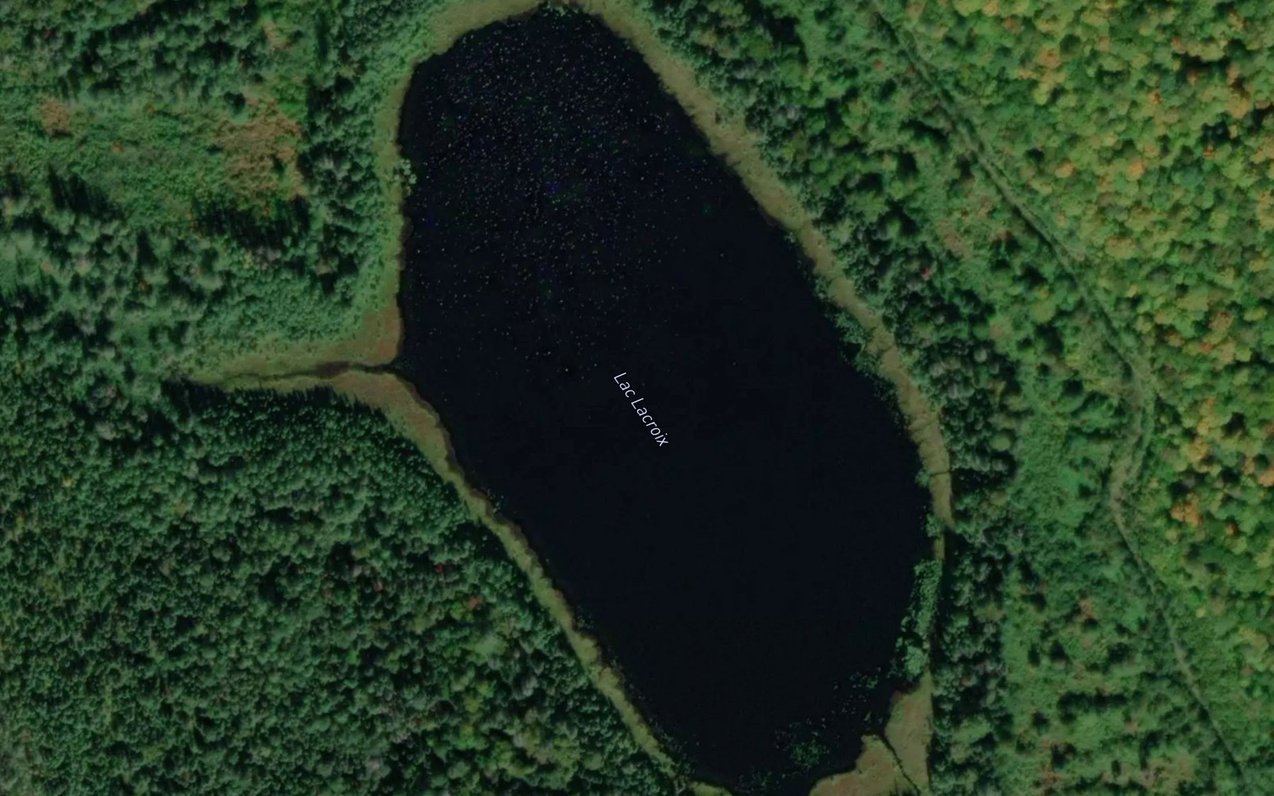 Satellite map of the Lac Lacroix