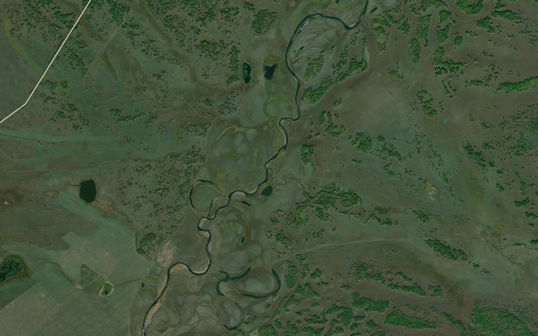 Satellite map of the Verkhnyaya Kurlukta