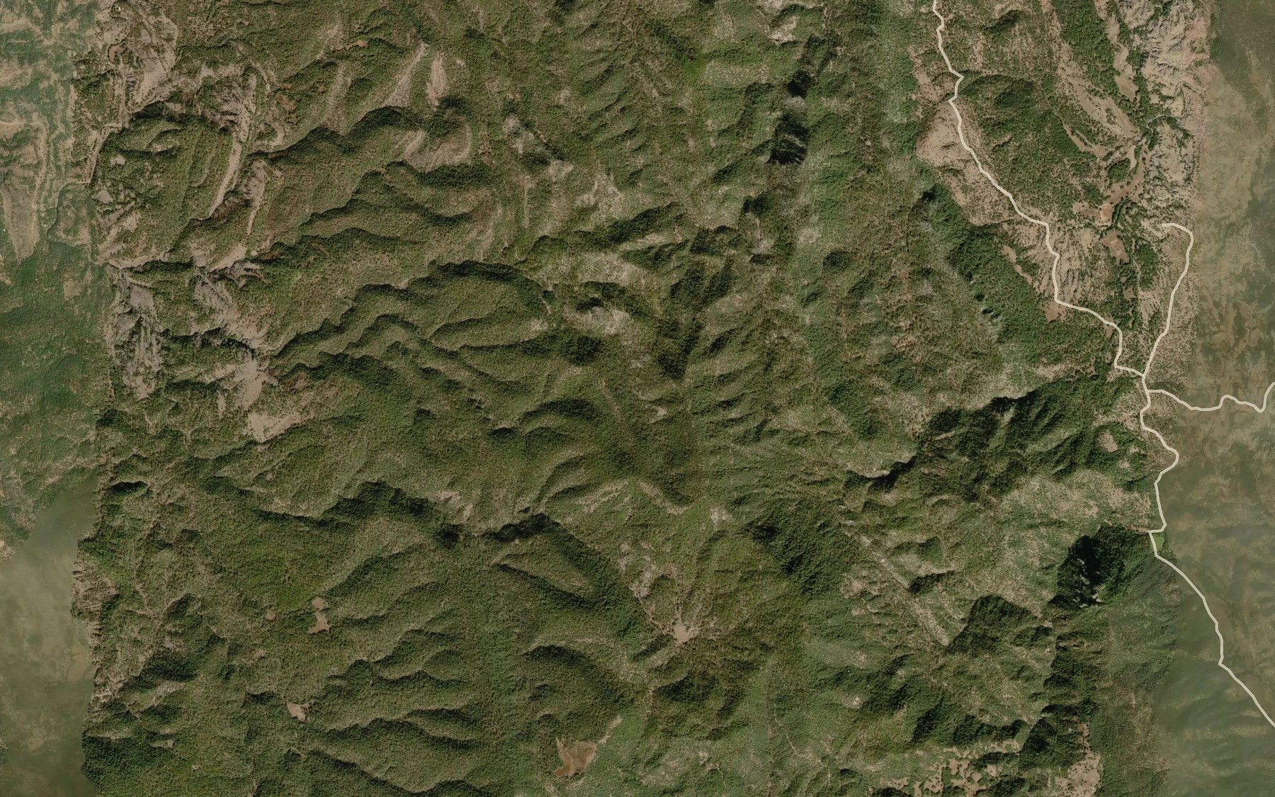 Satellite map of the Canada Las Tunas