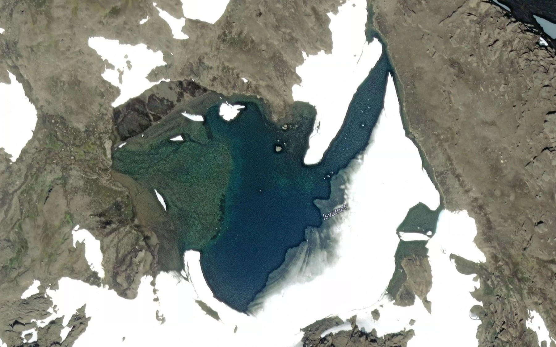 Satellite map of the Isvatnet