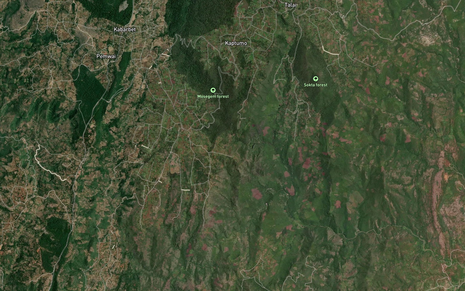 Satellite map of the Wainda